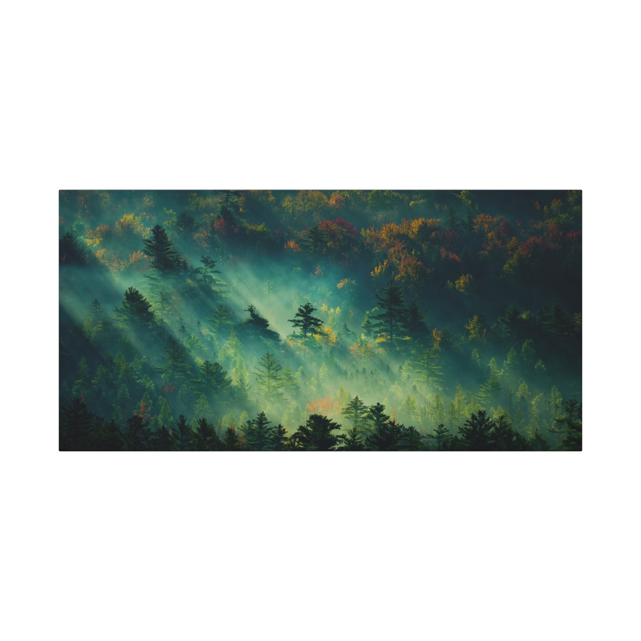 canvas-print-foggy-forest-nature-mist-wall-art-matte-stretched-canvas-landscape-scenery-woods-decor-nature-lover-gift-rustic-