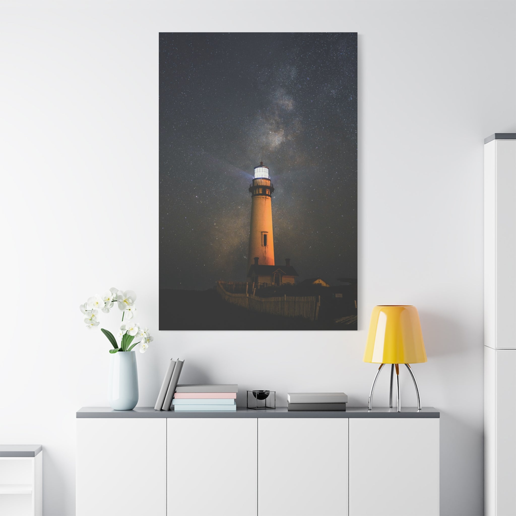 canvas-print-lighthouse-on-rock-matte-canvas-stretched-1-25-inch-coastal-wall-art-nautical-decor-beach-house-decoration-seasi