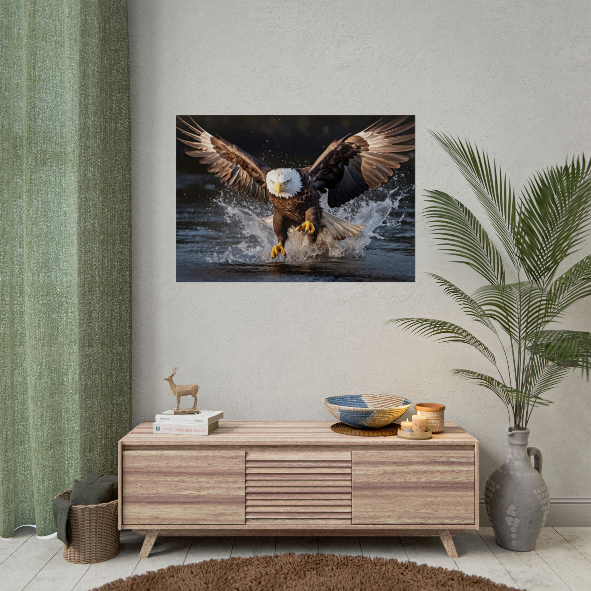 hunting-eagle-fine-art-poster-print-home-decor-wildlife-art-bird-lover-gift-living-room-decoration-eagle-decor