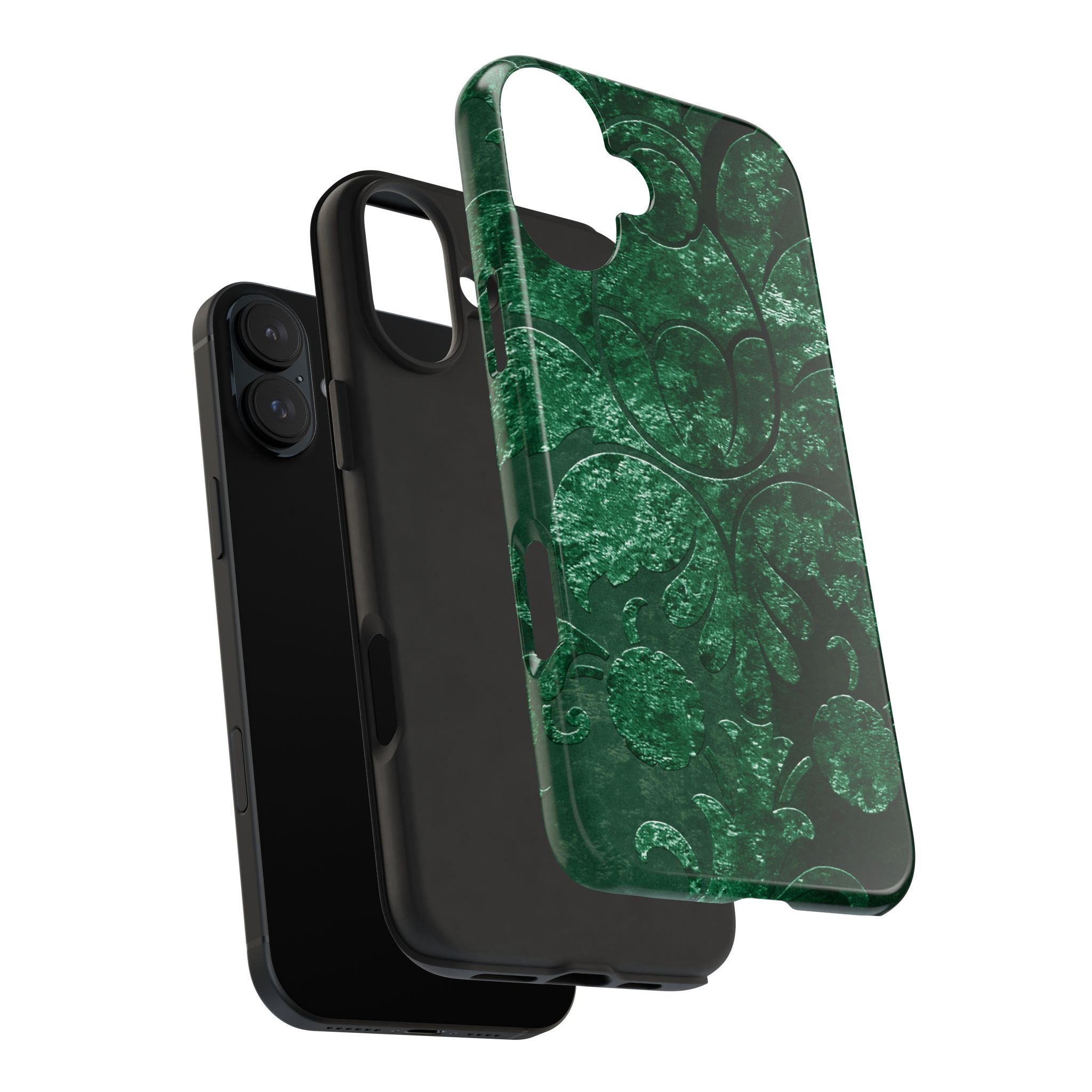 embossed-emerald-velvet-tough-iphone-case-protective-iphone-cover-heavy-duty-iphone-case-rugged-phone-case-durable-smartphone
