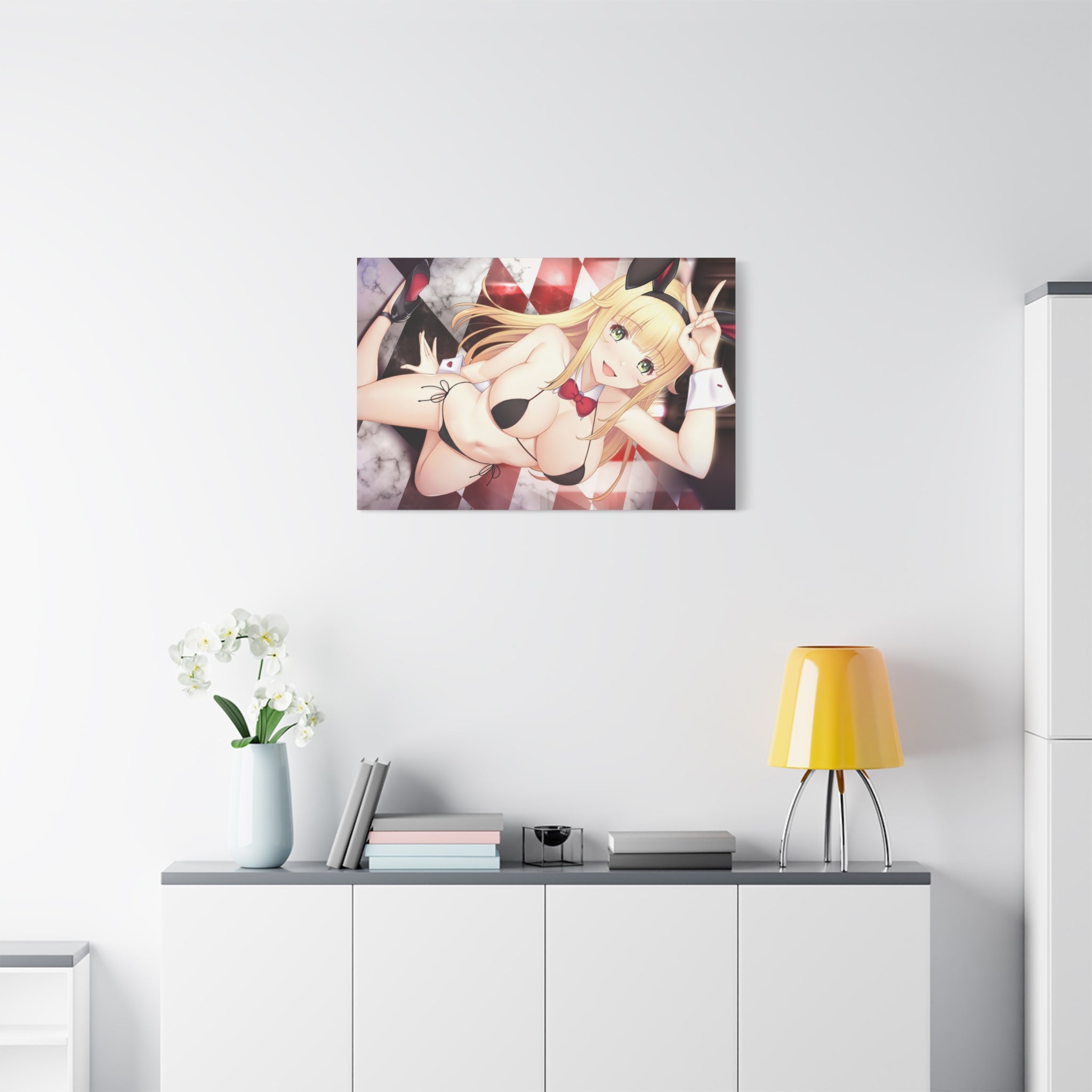 beautiful-sexy-anime-girl-canvas-print-bunny-girl-canvas-wall-art-anime-lover-home-decor-anime-girl-poster-canvas-wall-art