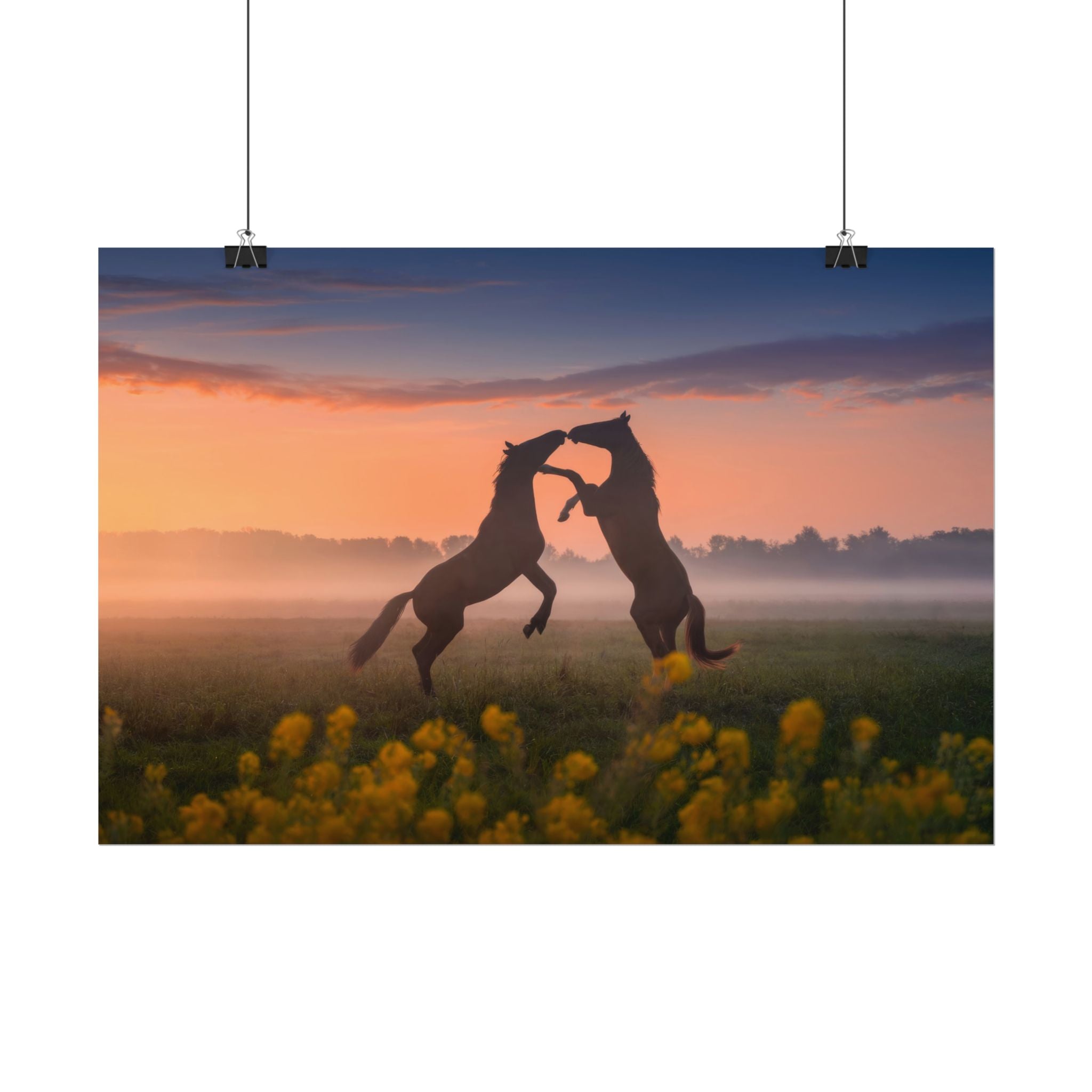 wild-rising-horses-poster-print-field-of-flowers-decor-home-decor-farmhouse-wall-decor-nature-wall-art-horse-Poster-print-mus