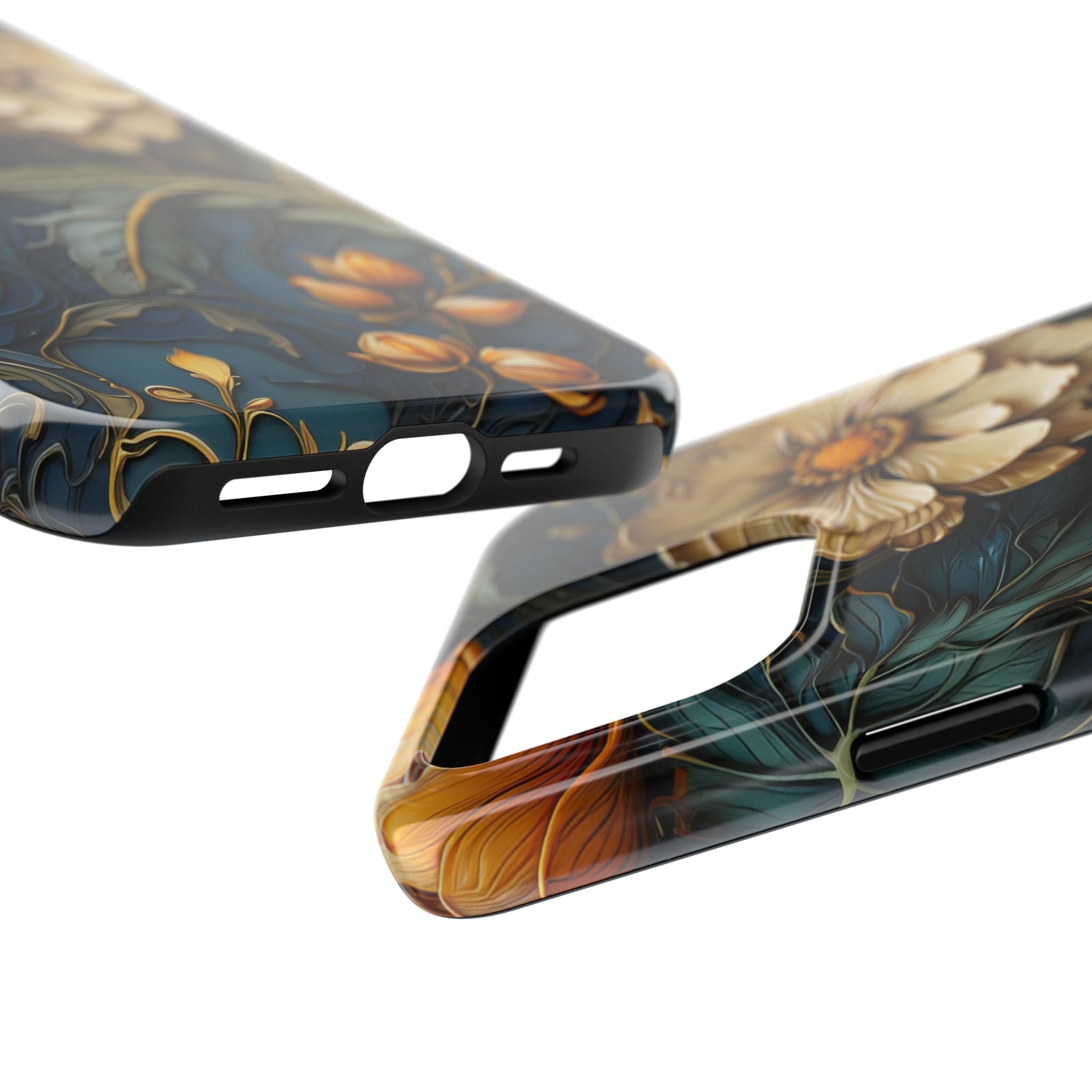 textured-art-nouveau-floral-tough-phone-case-cottagecore-iphone-case-unique-floral-phone-cover-vintage-style-iphone-case-prot