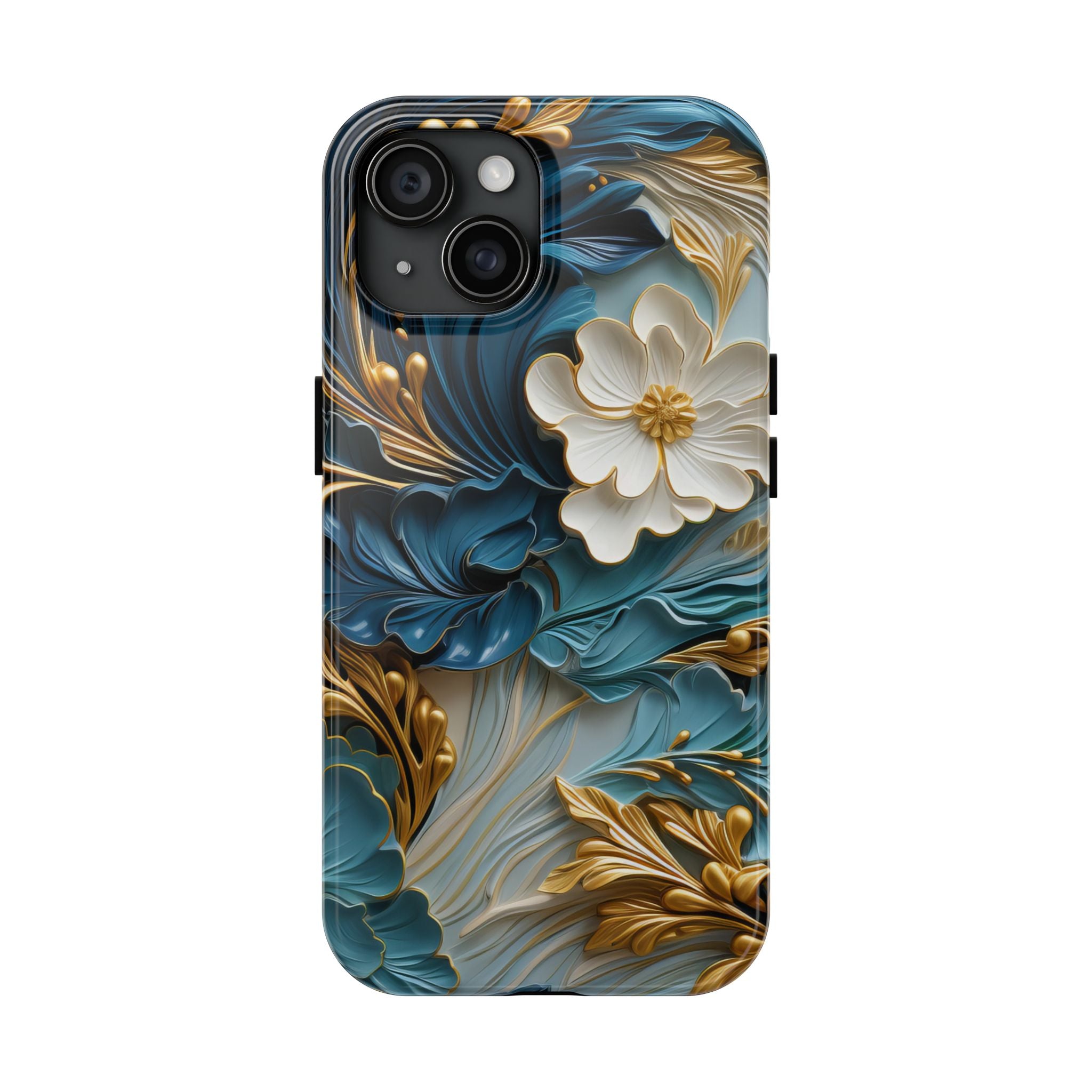 textured-art-nouveau-floral-tough-phone-case-cottagecore-iphone-case-unique-floral-phone-cover-vintage-style-iphone-case-prot