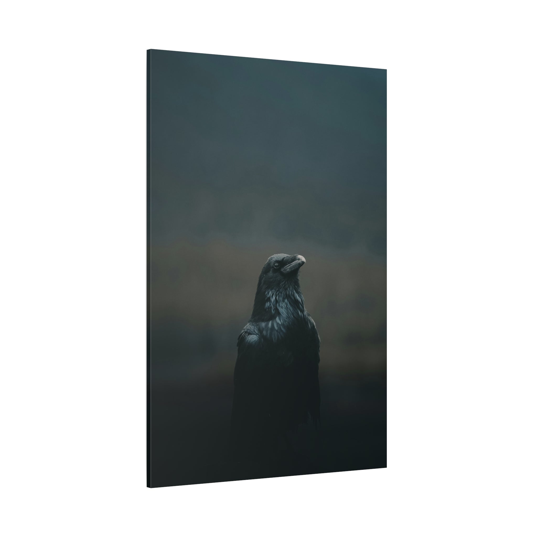raven-canvas-print-raven-decor-matte-stretched-wall-art-bird-lover-gift-gothic-home-decor-halloween-picture-raven-art-print