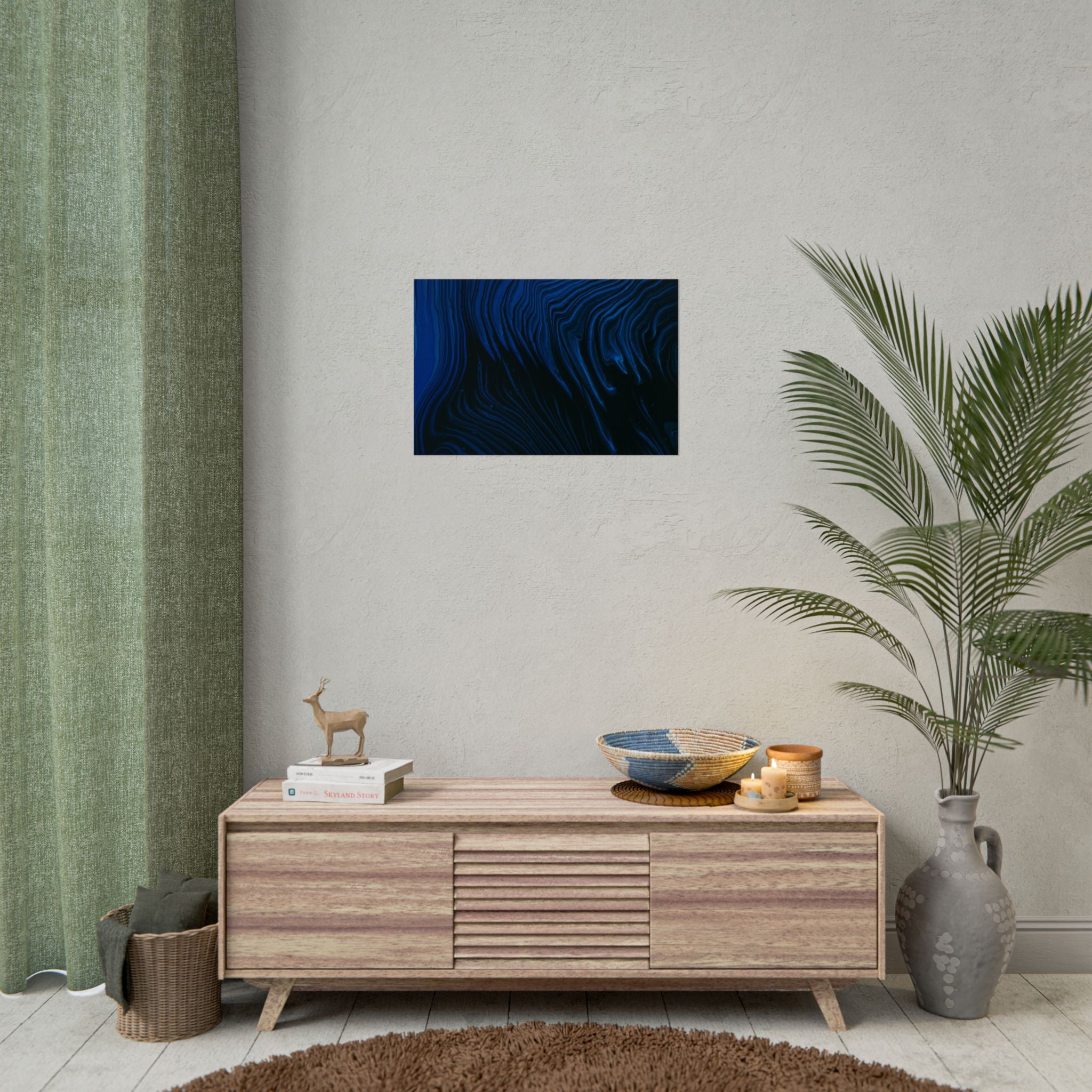 navy-blue-abstract-poster-print-home-decor-office-wall-art-navy-blue-aesthetic-decor-blue-room-decor-abstract-art