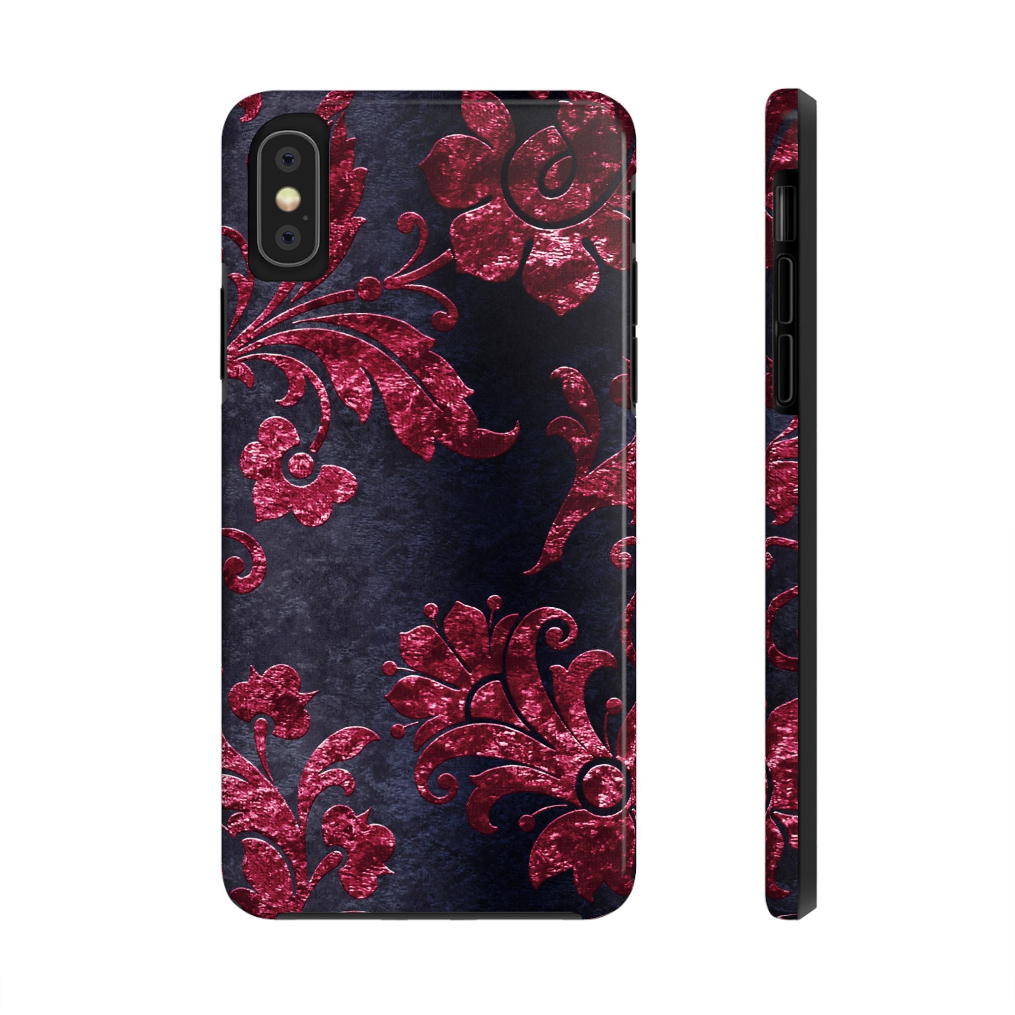 embossed-burgundy-velvet-tough-iphone-case-protective-iphone-cover-heavy-duty-iphone-case-rugged-phone-case-durable-smartphon