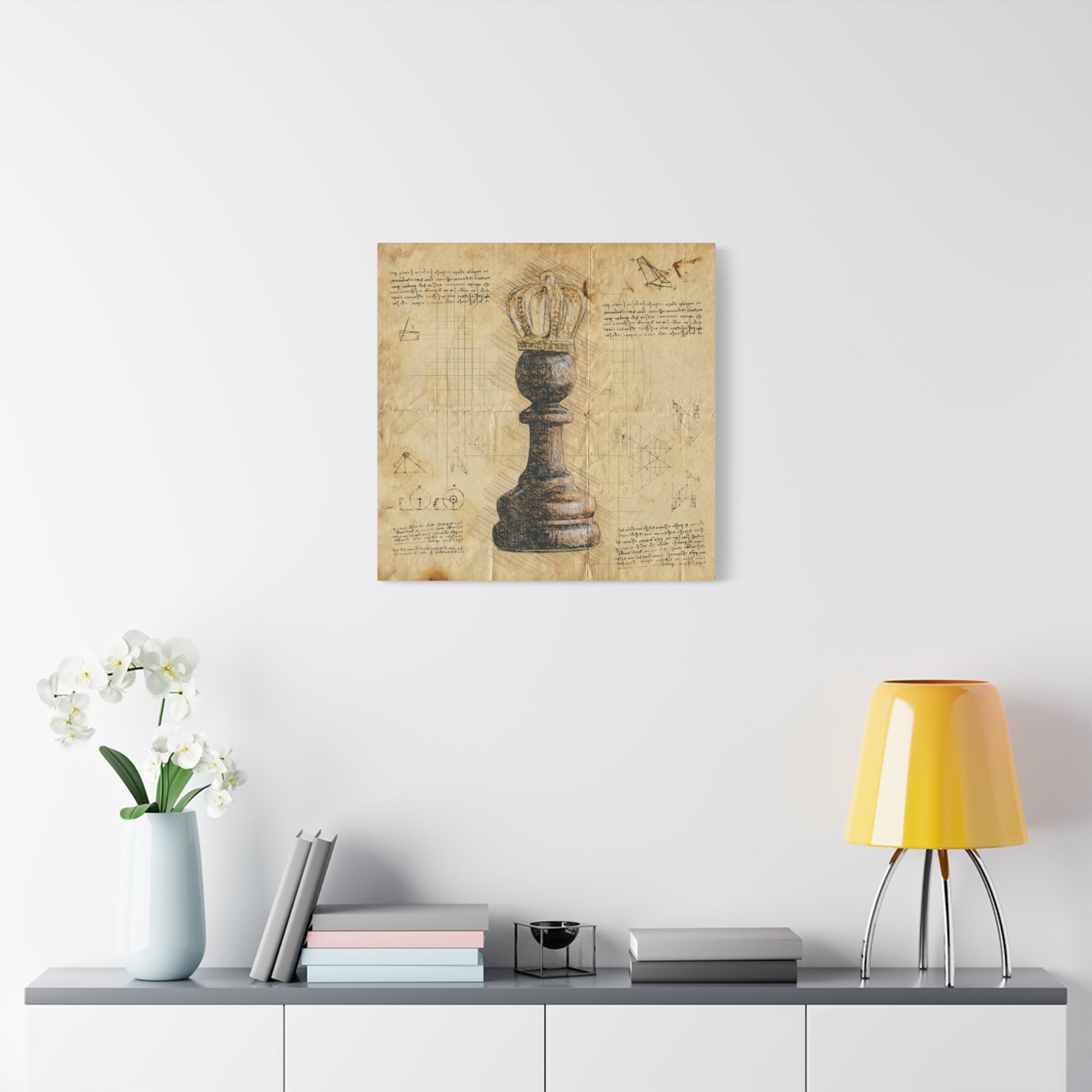 canvas-print-chess-piece-pawn-king-retro-chess-art-home-office-wall-decor-living-room-decor-stretched-matte-canvas-gift-for-c