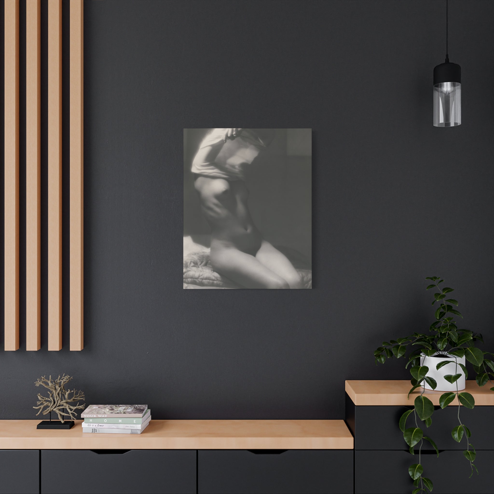 canvas-print-vor-dem-schlafen-gehen-by-michael-heumuller-black-and-white-photography-nude-art-wall-decor-stretched-canvas-art