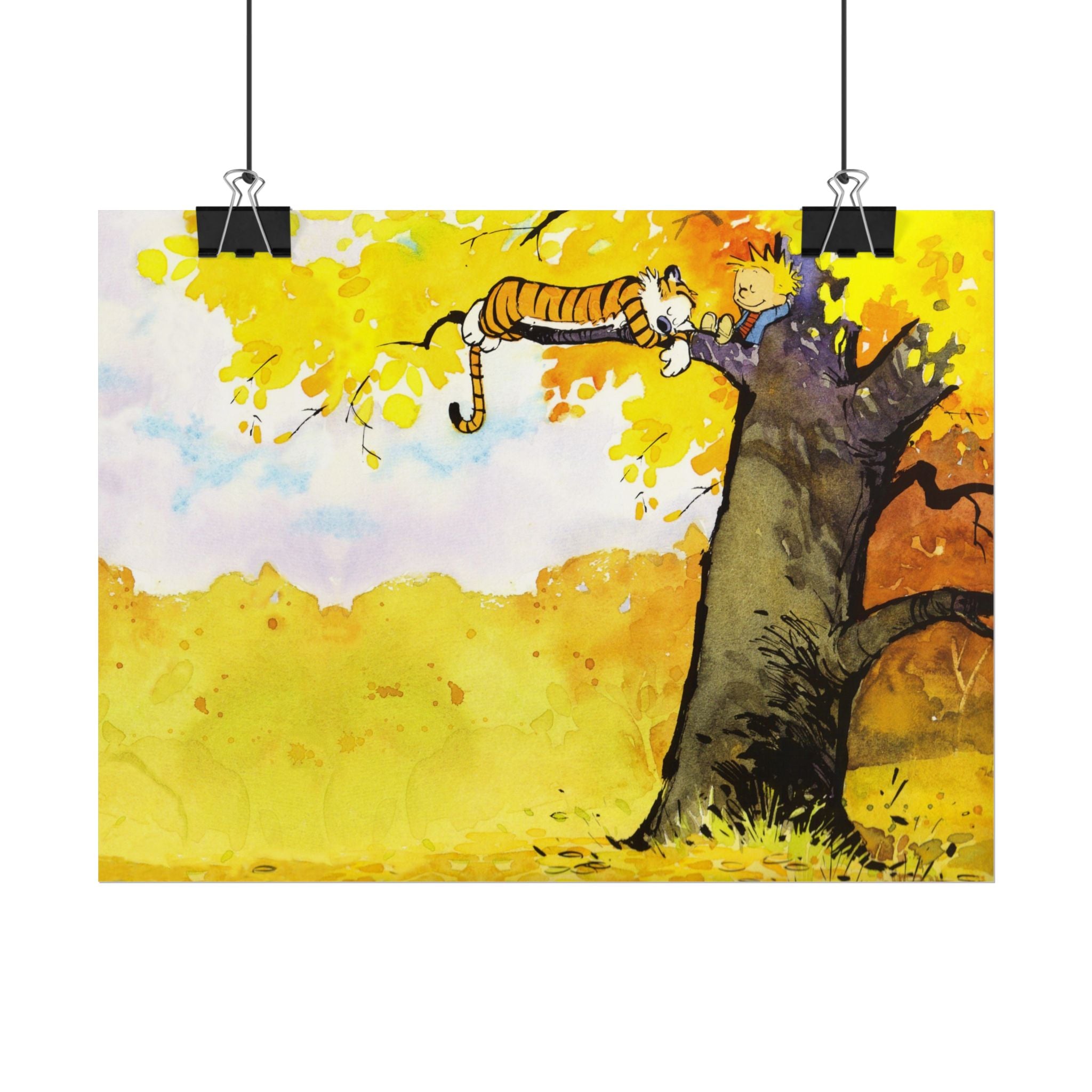 Calvin and Hobbes Poster Wall Art - Cartoon Wall Decor - Unique Birthday Gift for Fans - Timeless Comic Book Art