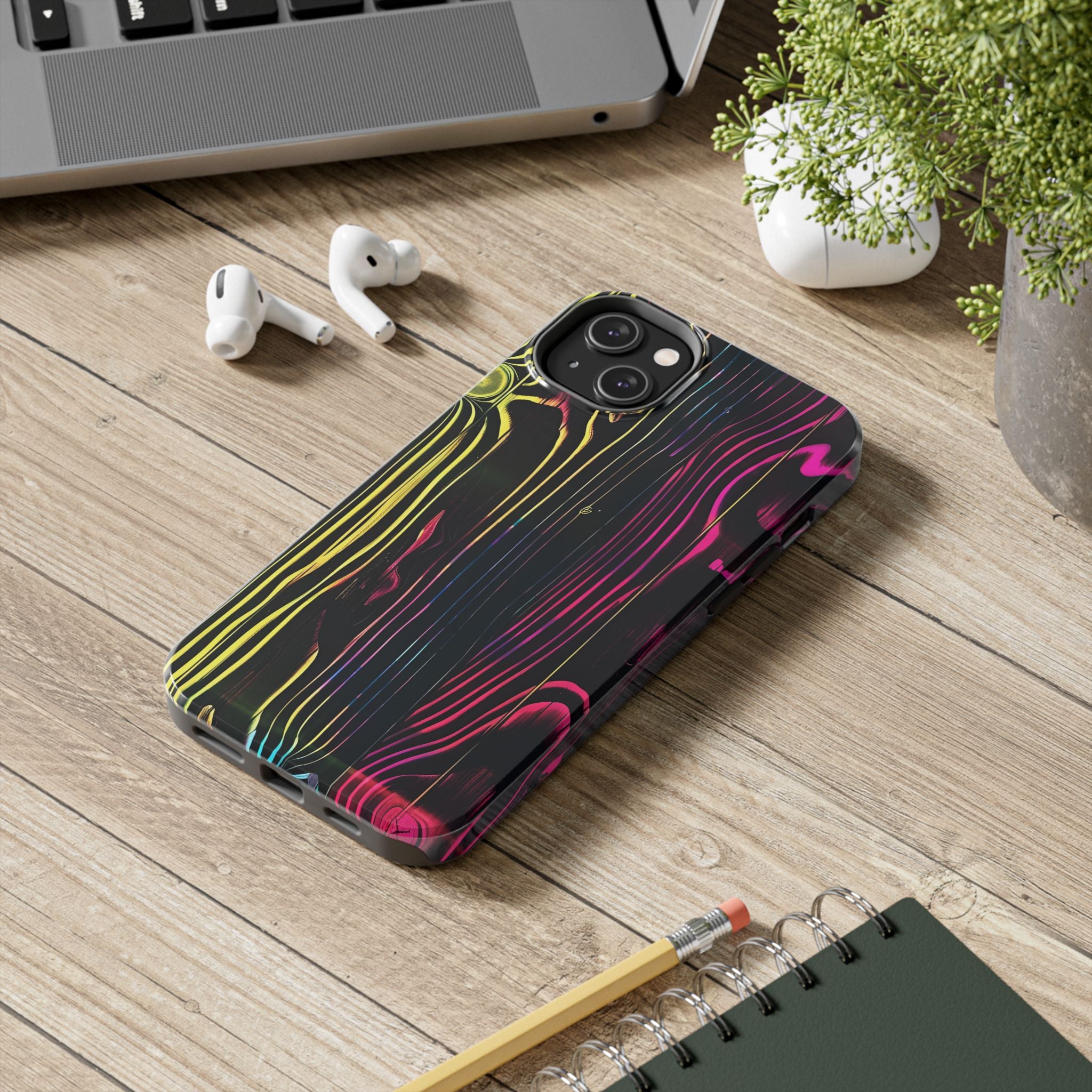disco-neon-tough-iphone-cases-wood-grain-texture-iphone-case-cover-protective-iphone-shell-unique-iphone-accessories-iphone-1