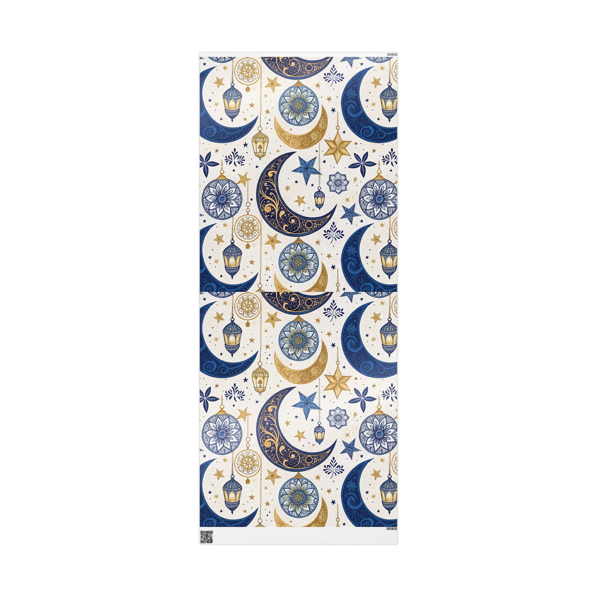 ramadan-night-wrapping-papers-islamic-crescent-moon-gift-wrap-mosque-silhouette-eid-holiday-supplies-festive-present-packagin