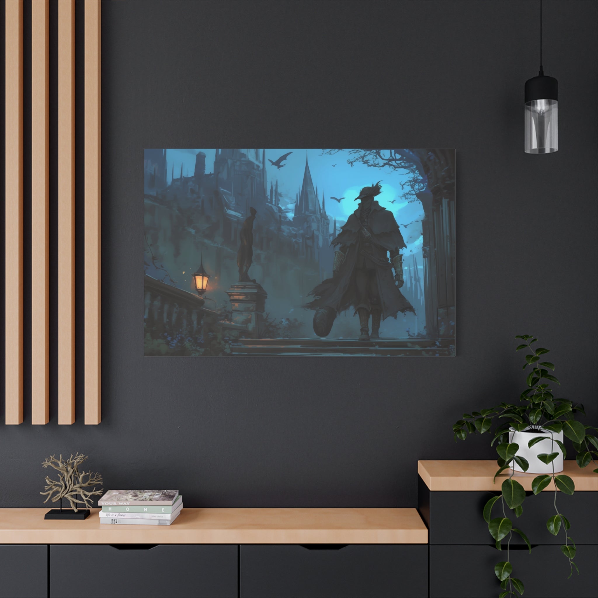 Bloodborne Art The Hunter Canvas Wall Art, Home Wall Decor, Game Wall Art Print