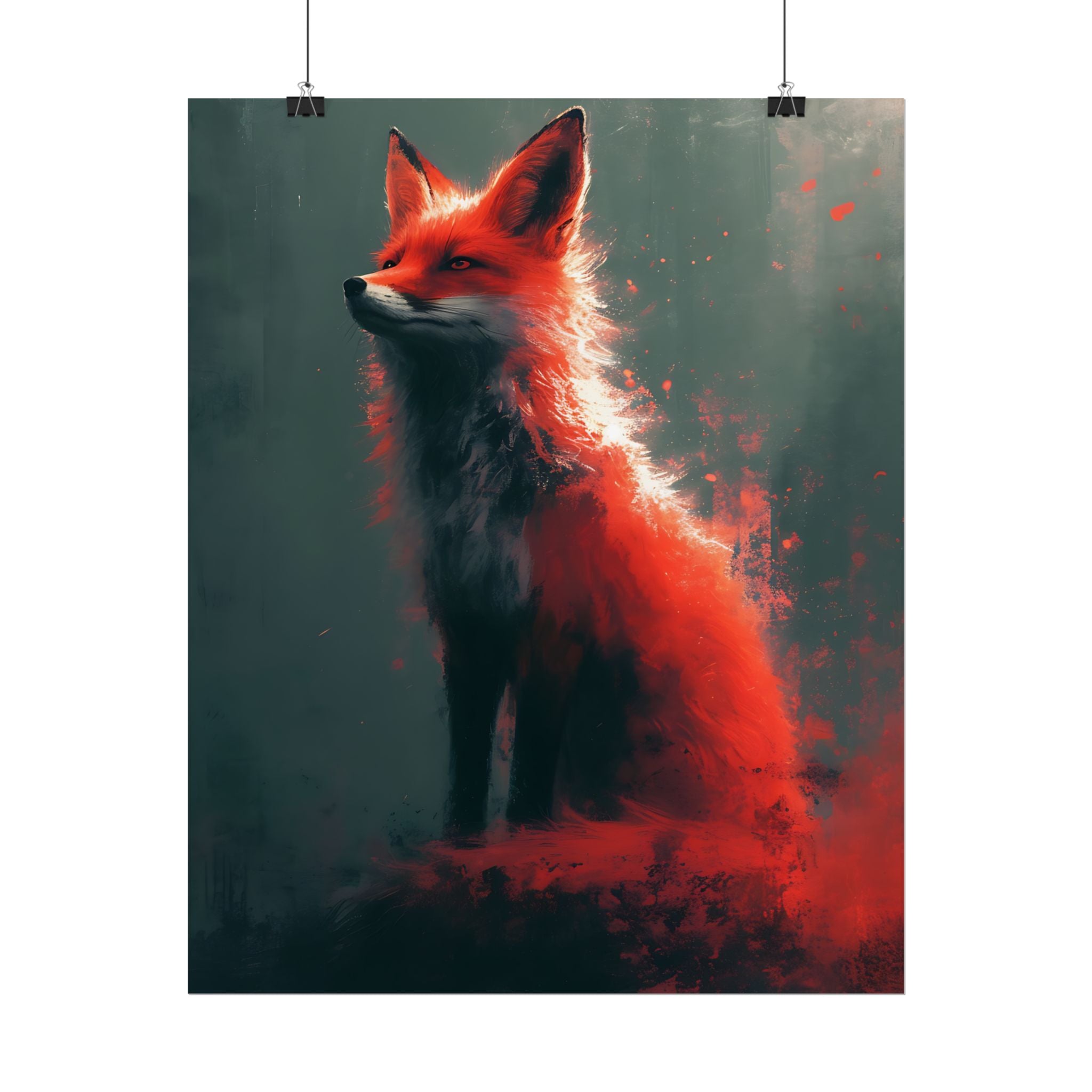 fantasy-red-fox-poster-print-rolled-posters-wall-art-animal-lover-gift-unique-home-decor-wildlife-art-print-fox-lover-birthda