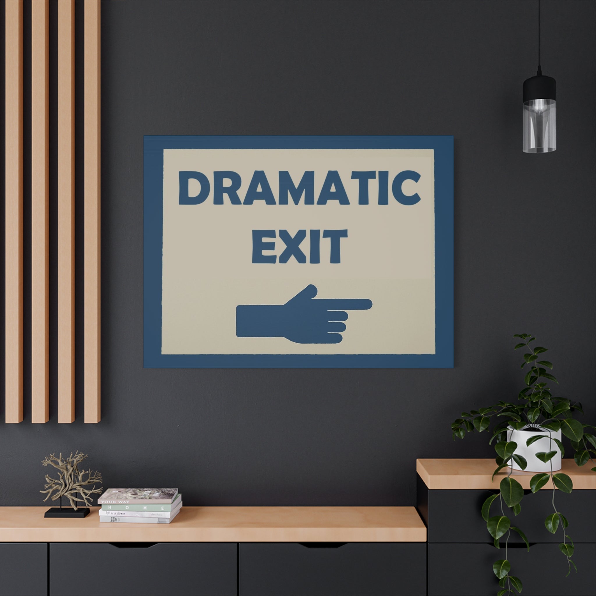 canvas-print-dramatic-exit-funny-wall-art-matte-stretched-1-25-poster-comedy-home-decor-theater-room-decoration-humorous-wall