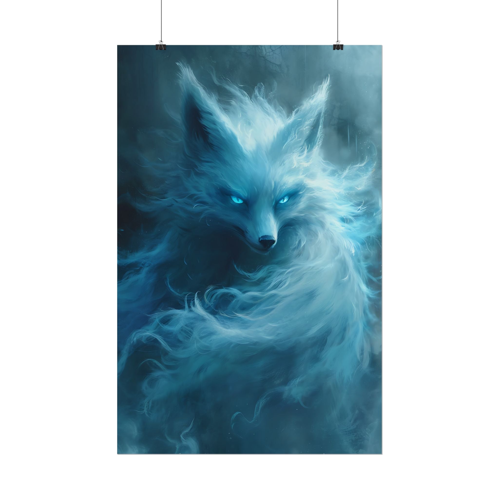 arctic-white-snow-fox-poster-print-fantasy-decor-wildlife-wall-art-home-decor-animal-lover-gift-anime-fantasy-gift