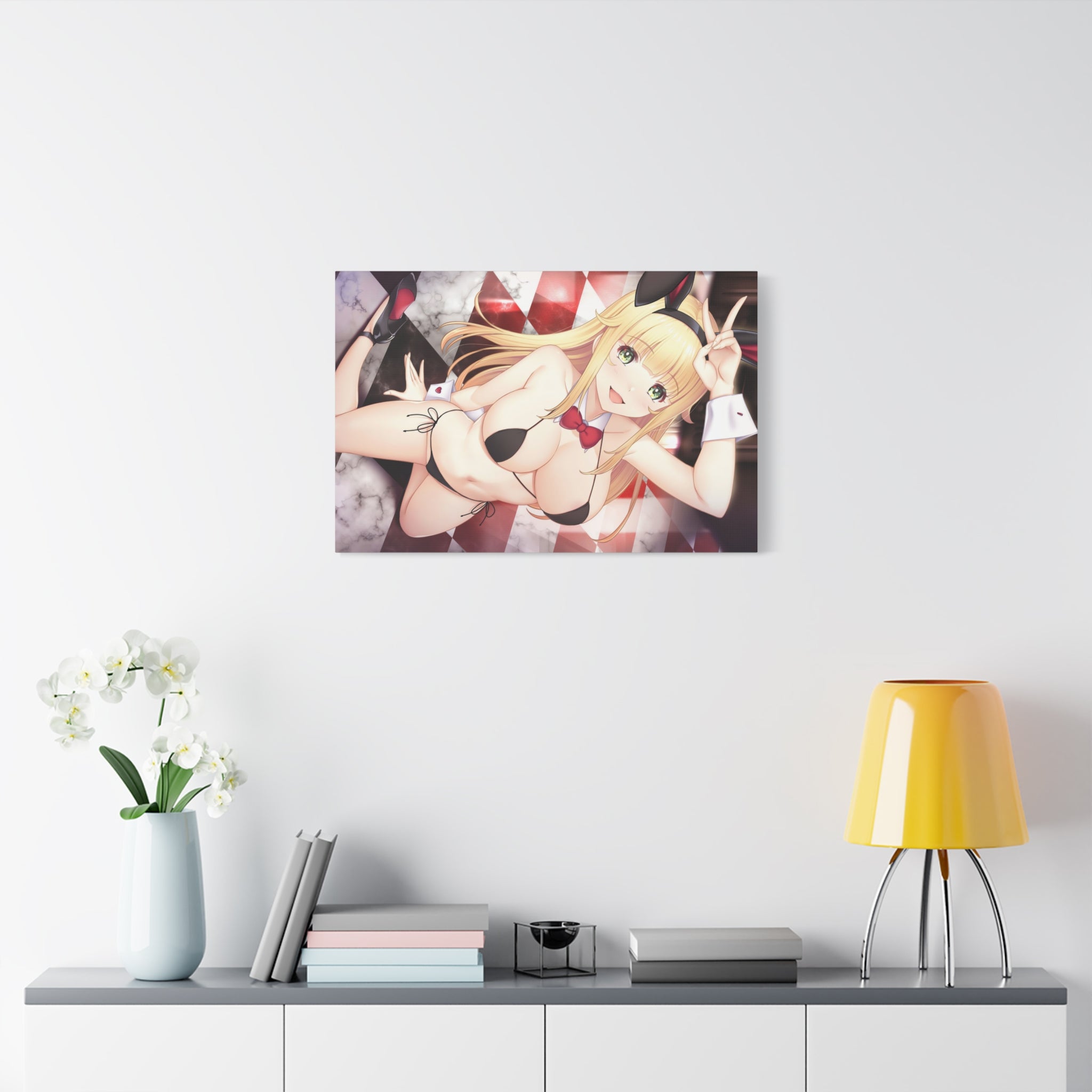 beautiful-sexy-anime-girl-canvas-print-bunny-girl-canvas-wall-art-anime-lover-home-decor-anime-girl-poster-canvas-wall-art