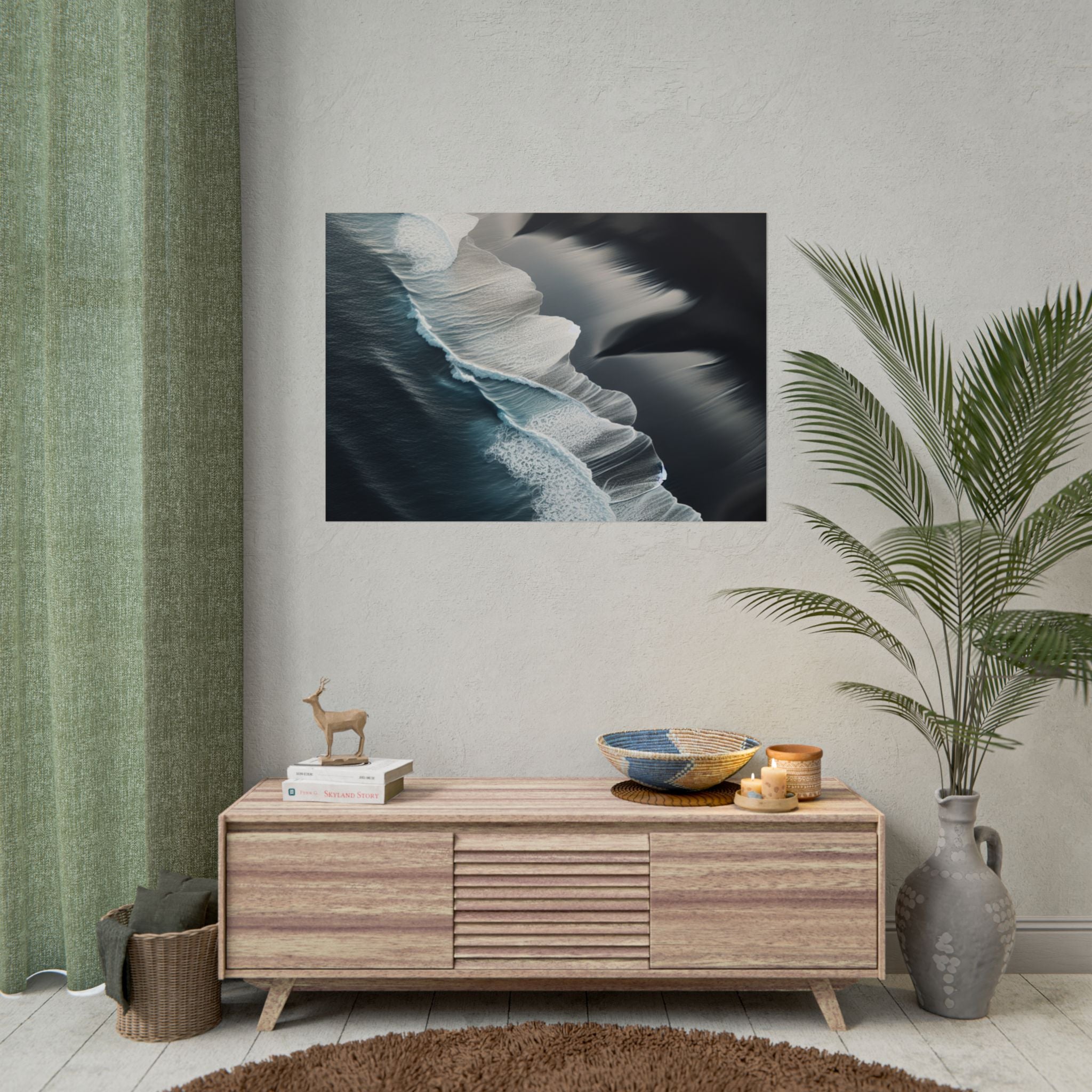 beach-wall-art-ocean-minimalist-poster-print-coastal-photography-ocean-print-sand-landscape-home-office-decoration