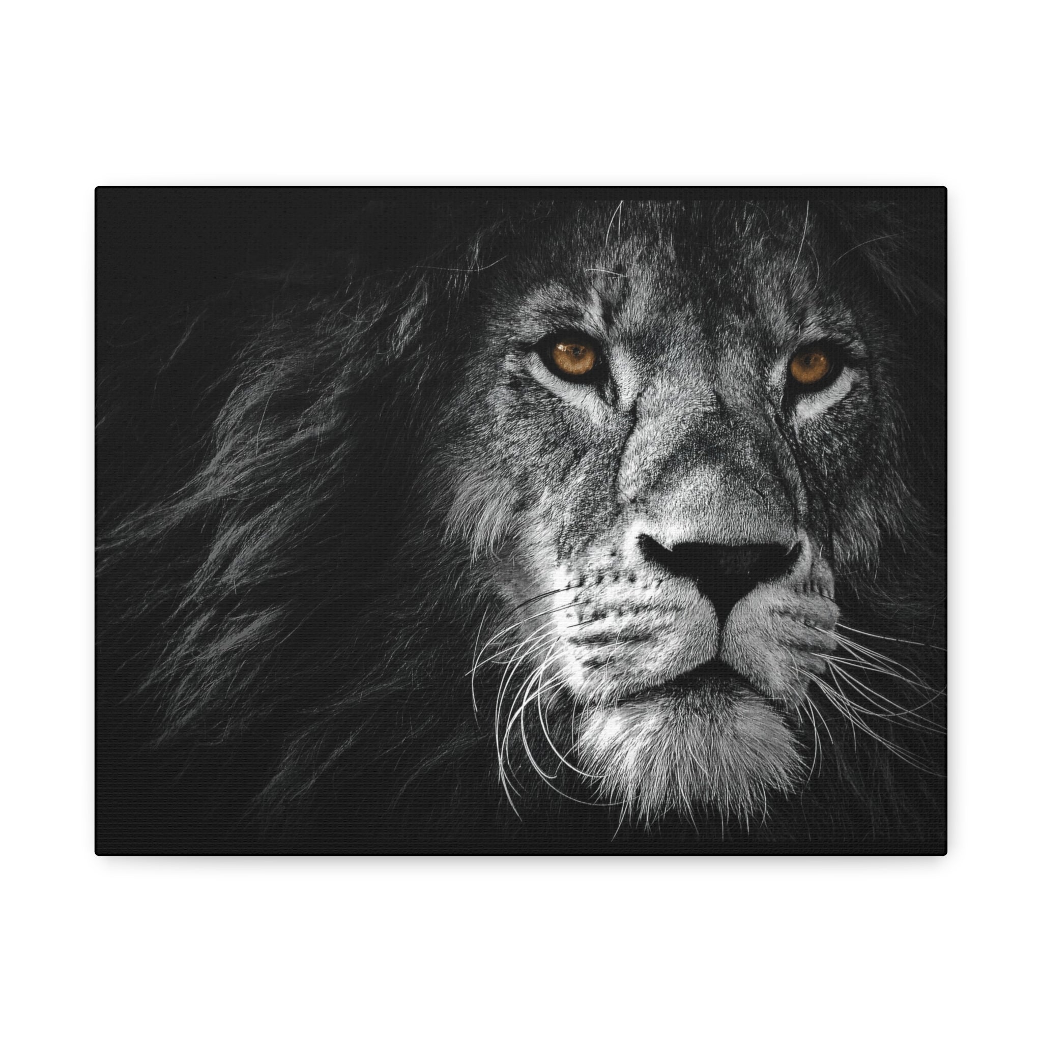 canvas-print-lion-wall-art-black-and-white-living-room-decor-matte-stretched-lion-poster-jungle-animal-art-print-wildlife-saf