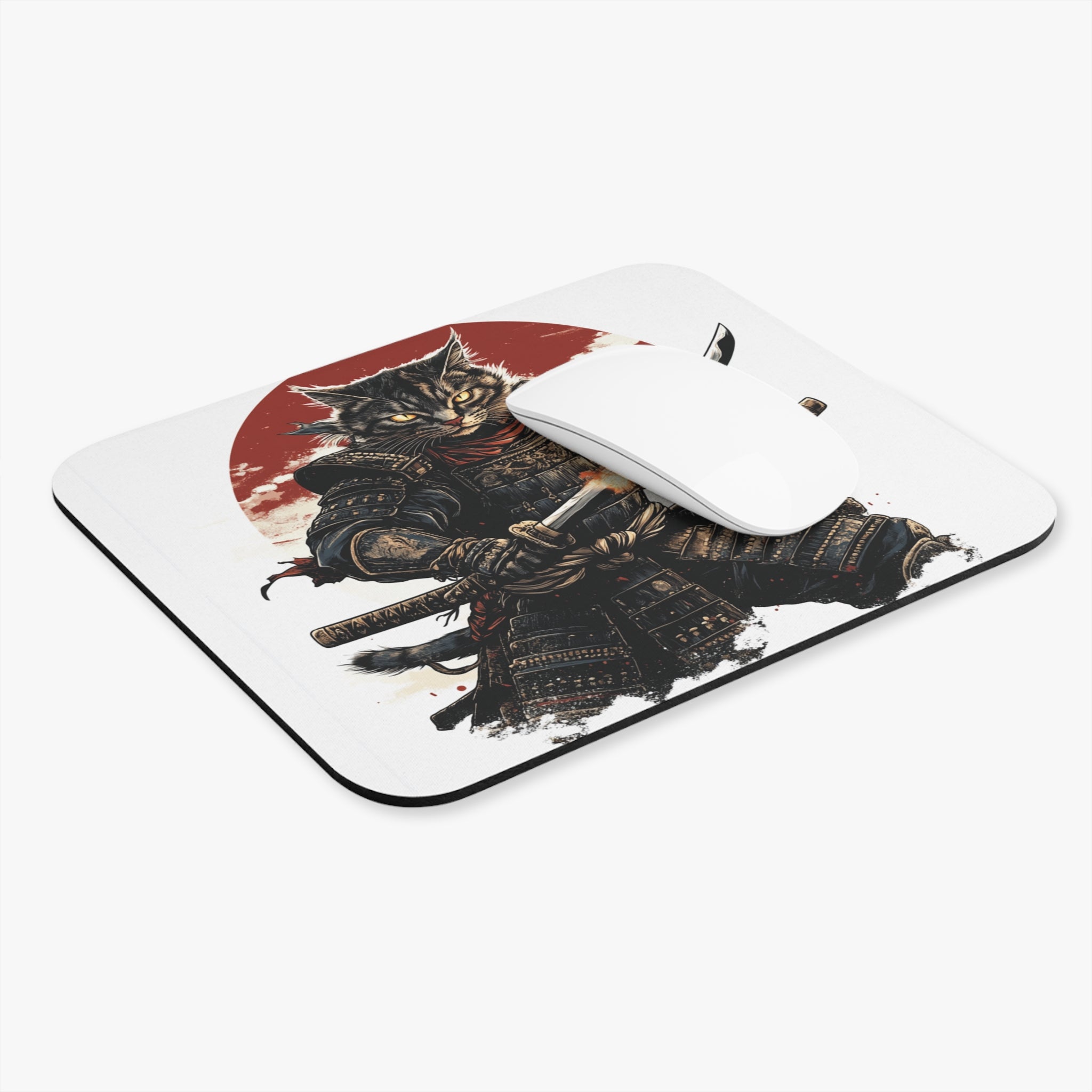 retro-vintage-ninja-cat-mouse-pad-japanese-samurai-cat-with-katana-design-ninja-warrior-white-small-mouse-pad-japandi-art
