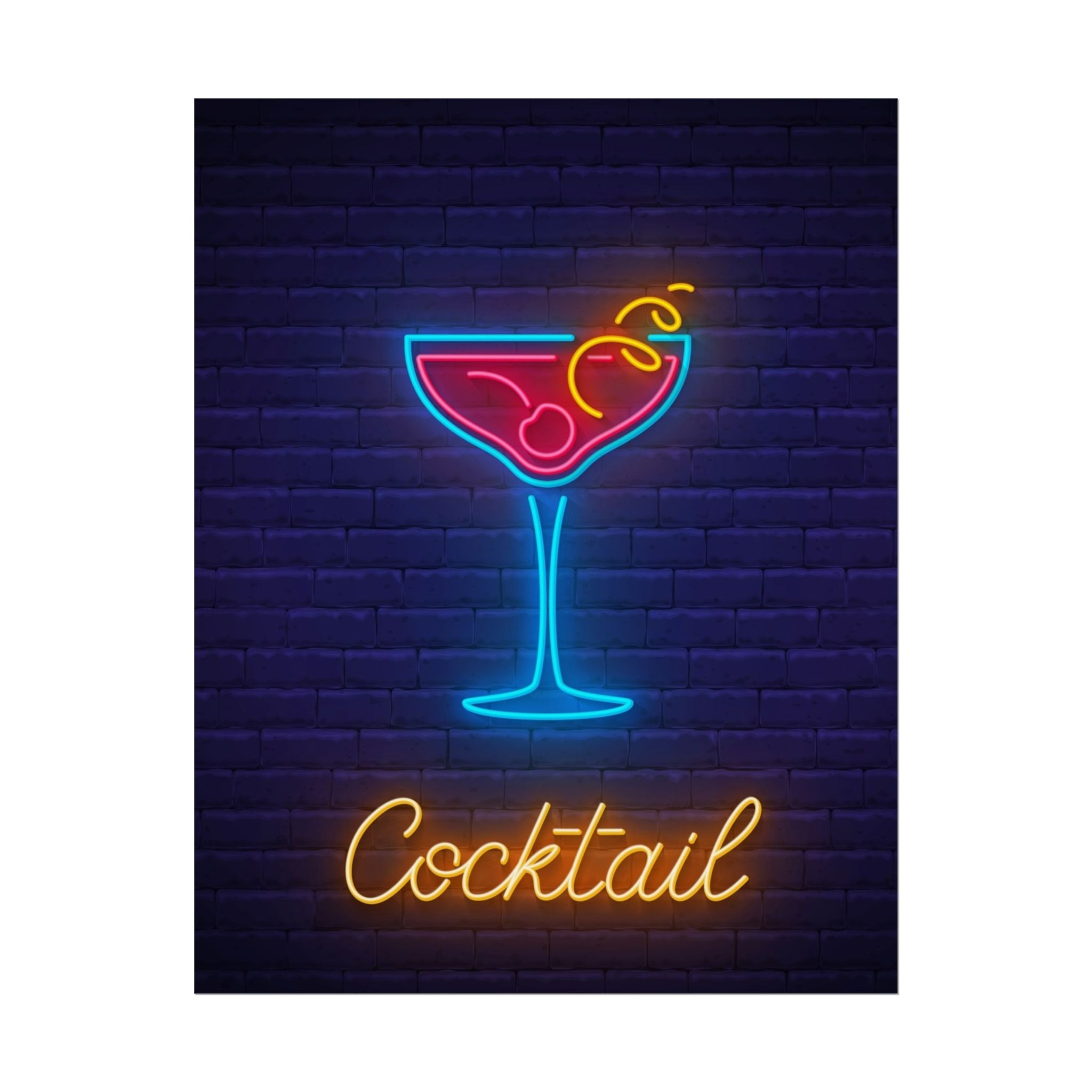 cocktail-neon-martini-poster-wall-art-decor-large-poster-artwork-cocktail-print-bar-decor-kitchen-wall-art