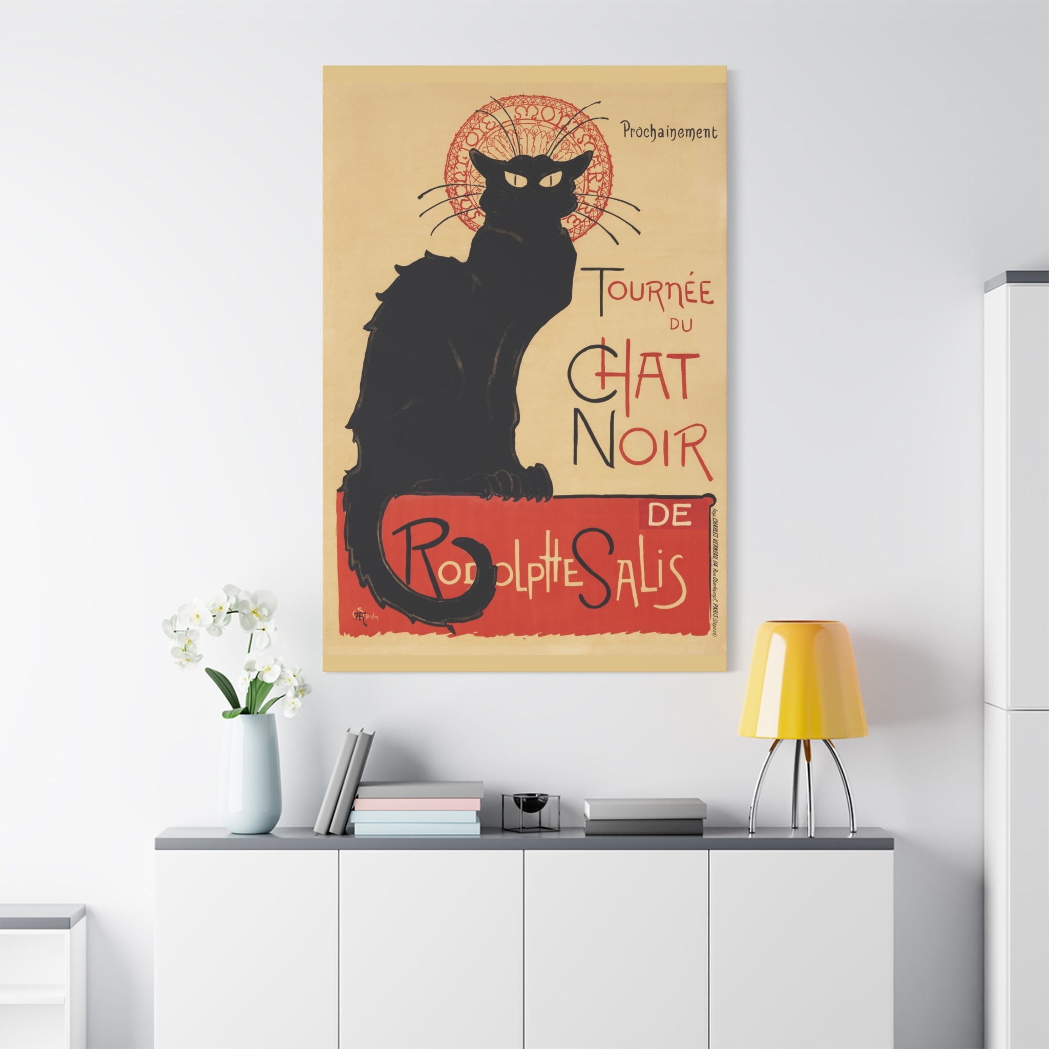 canvas-print-tournee-du-chat-noir-wall-art-matte-canvas-stretched-home-decor-living-room-theophile-steinlen-art-cat