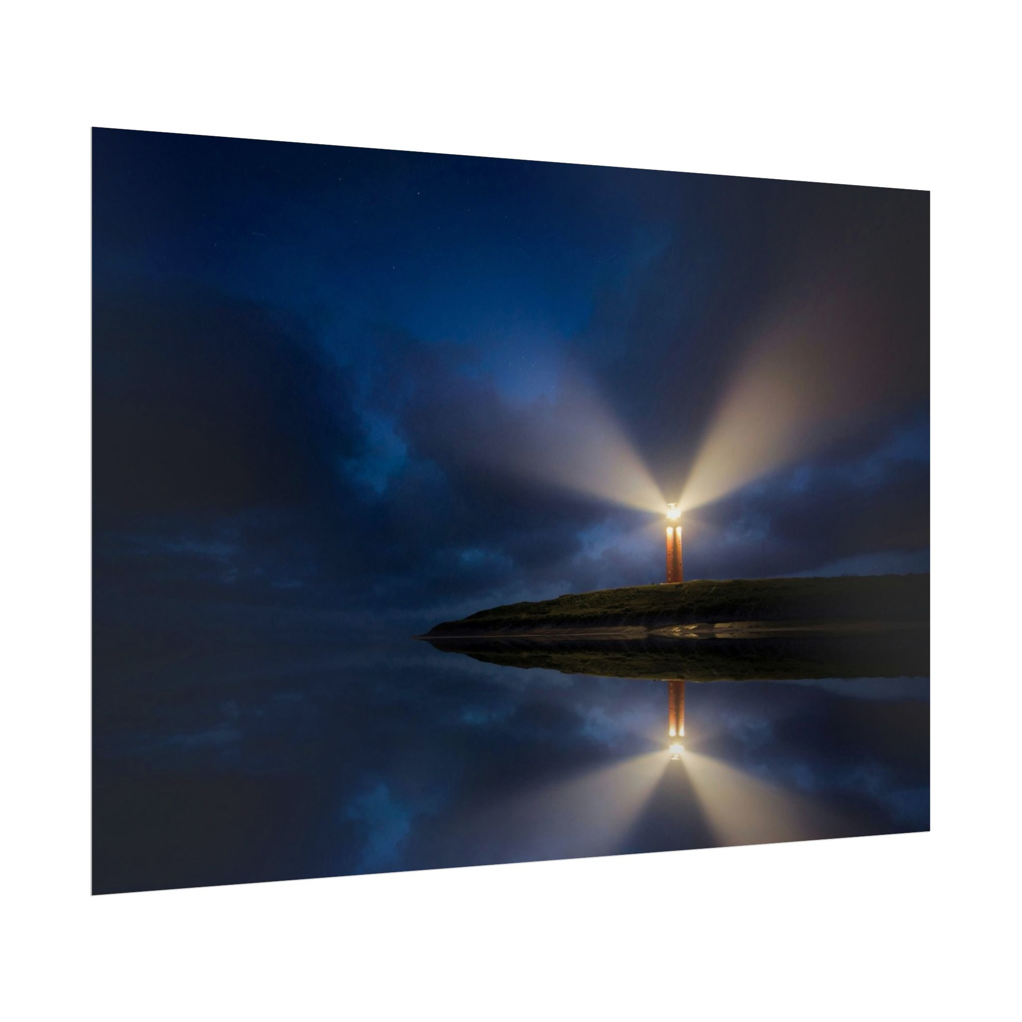 lighthouse-on-rock-poster-wall-art-coastal-wall-decor-nautical-decor-beach-house-decoration-seaside-wall