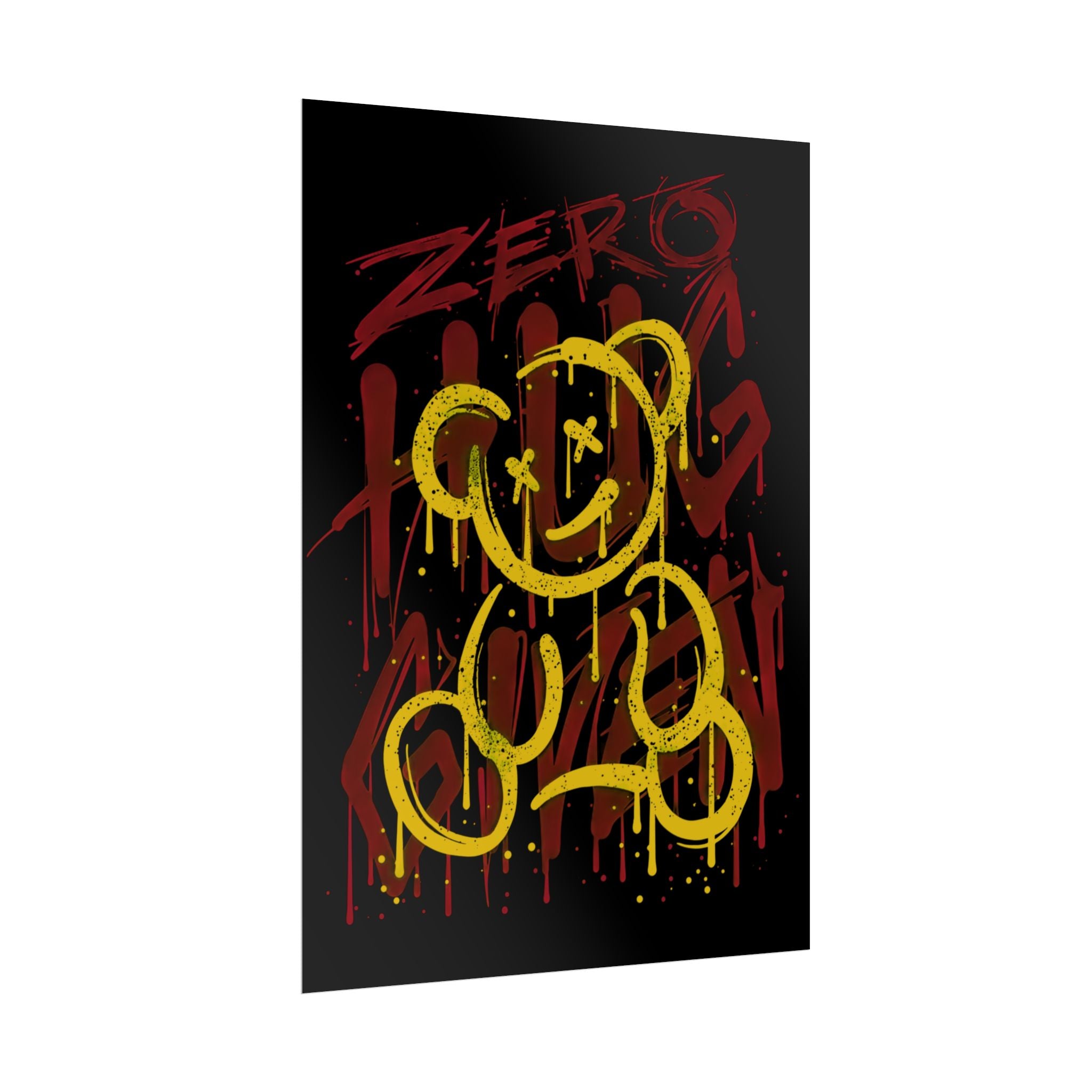 zero-hug-given-poster-print-teddy-bear-print-graffiti-wall-art-fun-wall-art-moody-wall-art-emotional-wall-decor