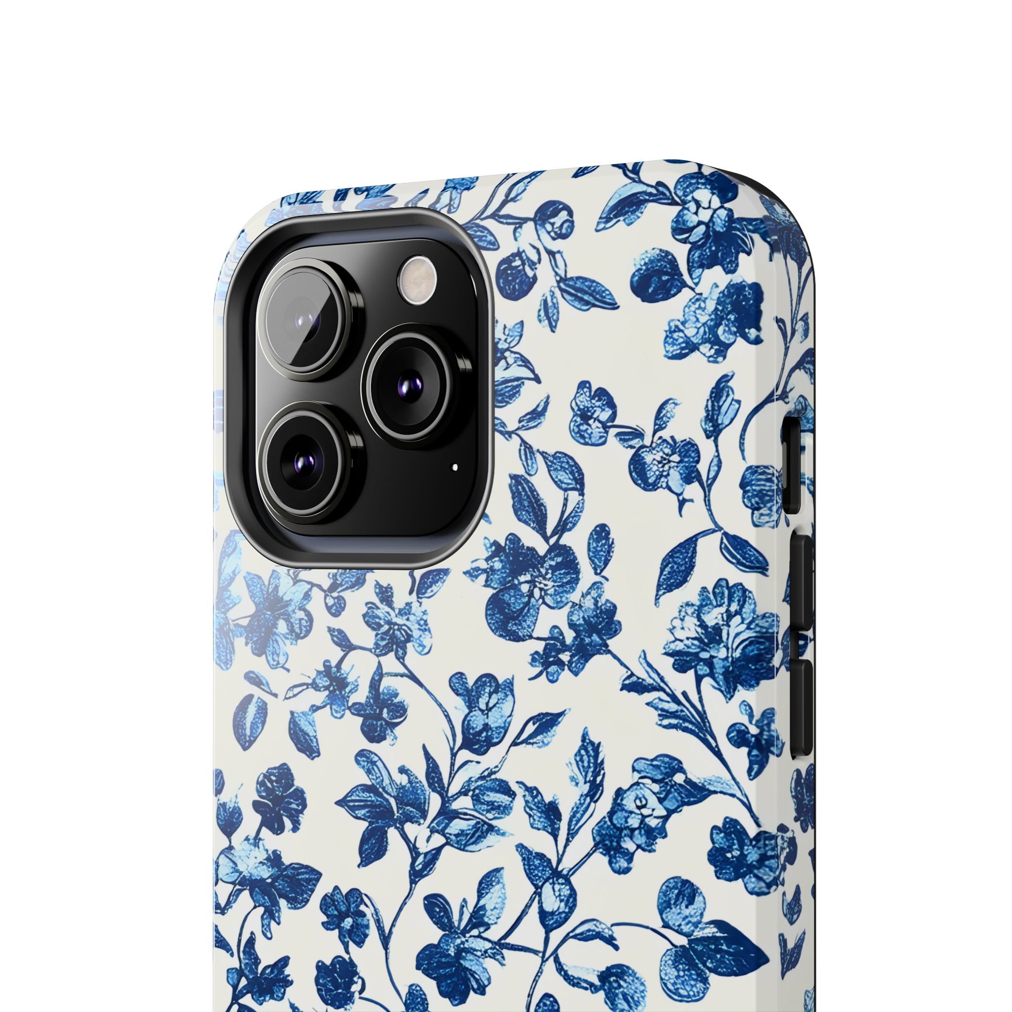 french-toile-floral-tough-phone-case-blue-phone-cover-protective-iphone-case-hard-shell-cellphone-case-vintage-design-phone-c