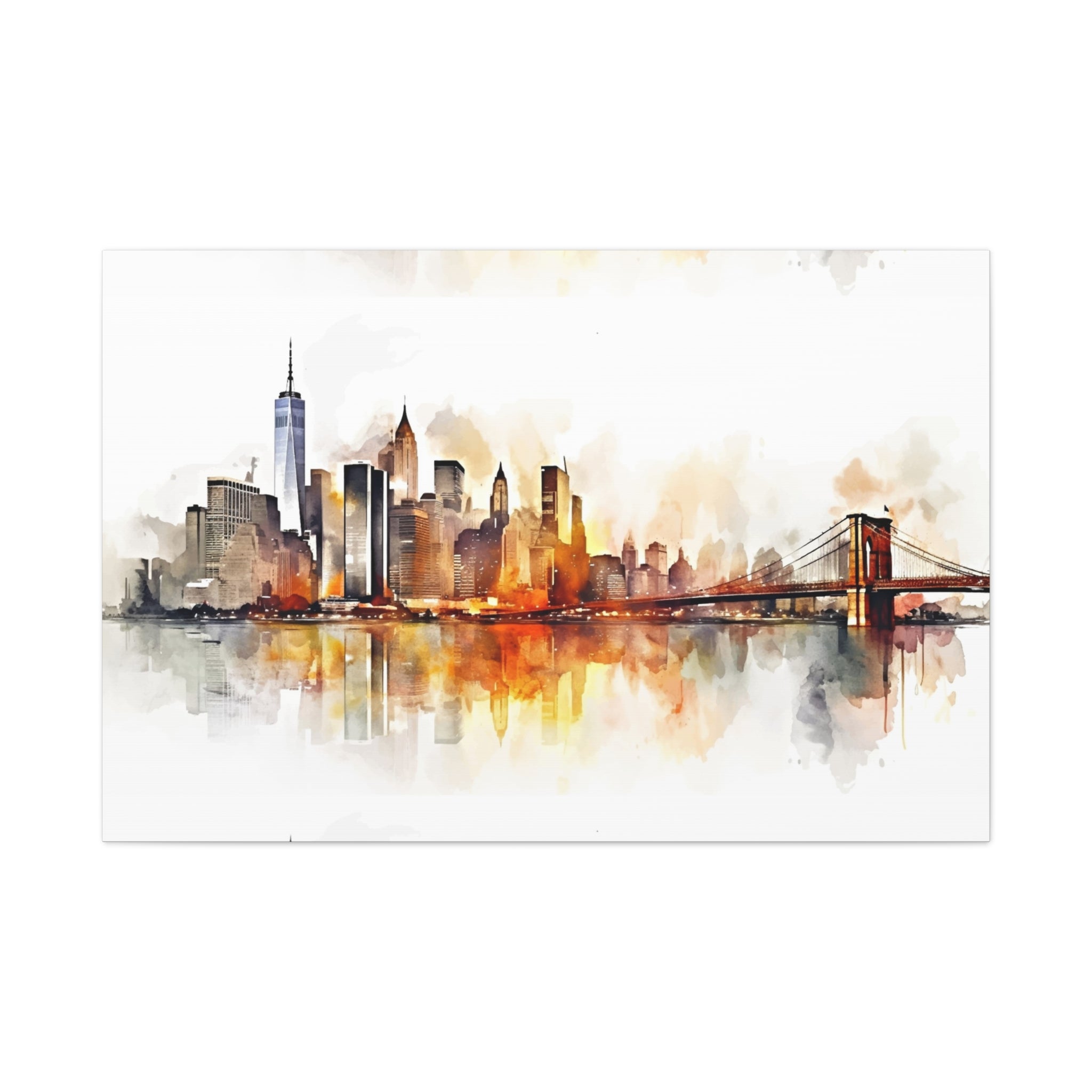 canvas-wall-art-print-watercolor-new-york-city-cityscape-home-decor-matte-stretched-alternative-nyc-wall-decor-urban-landscap