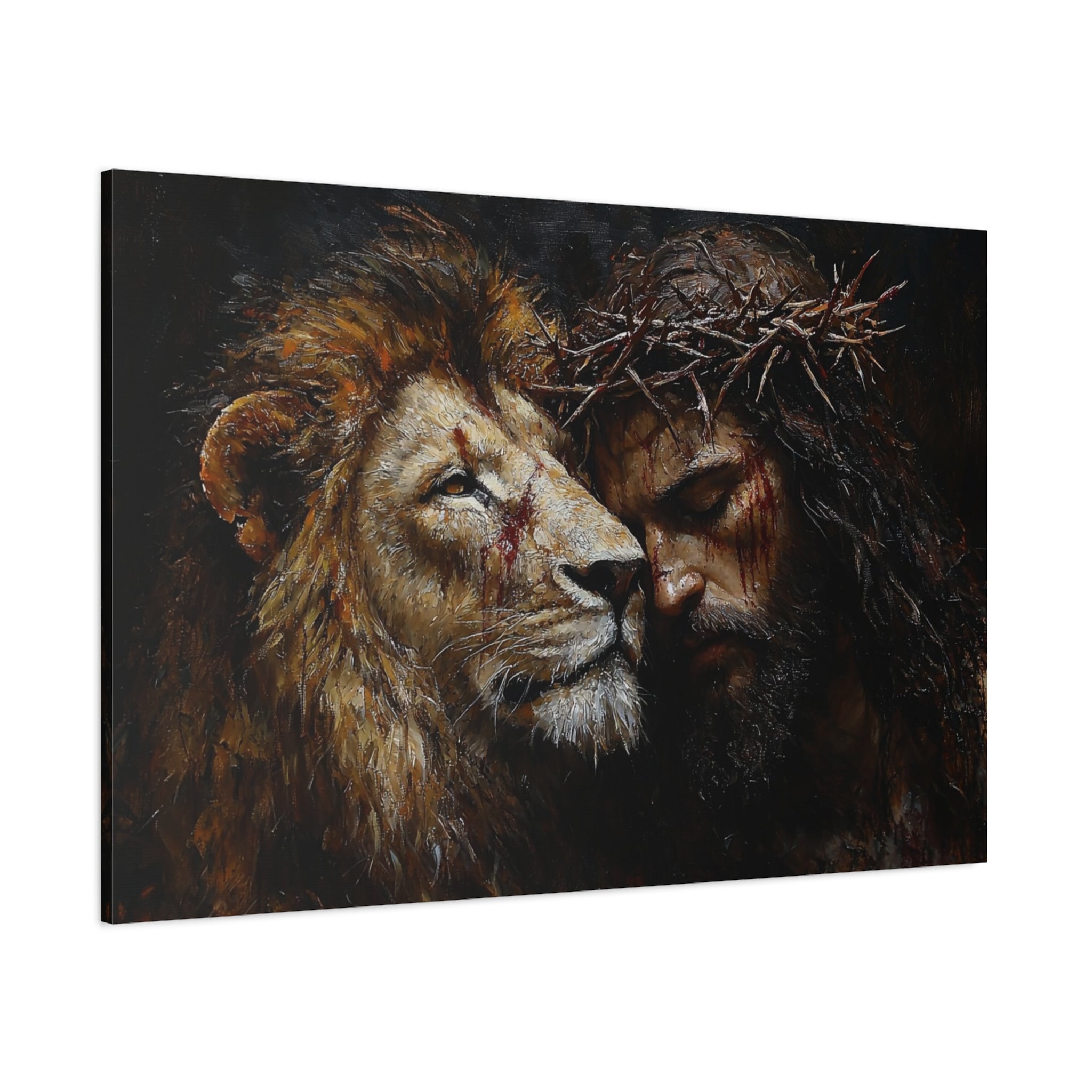 canvas-print-jesus-and-lion-wall-art-christian-home-decor-religious-wall-hanging-inspirational-artwork-gift-for-him-biblical-
