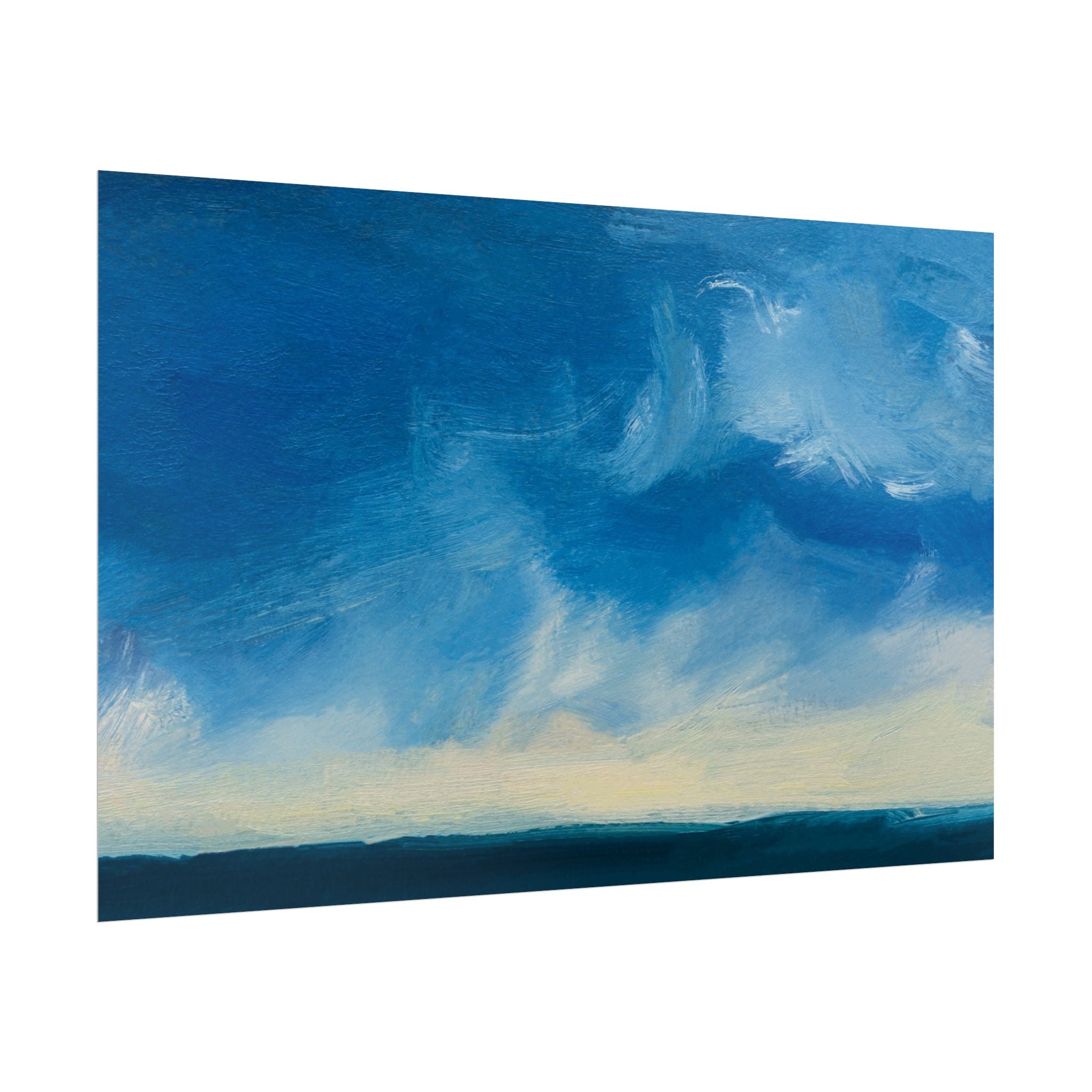 Blue Abstract Poster Print - Ocean and Sky, Home Decor, Office Wall Art, Gift for Art Lovers, Blue Room Decor, Abstract