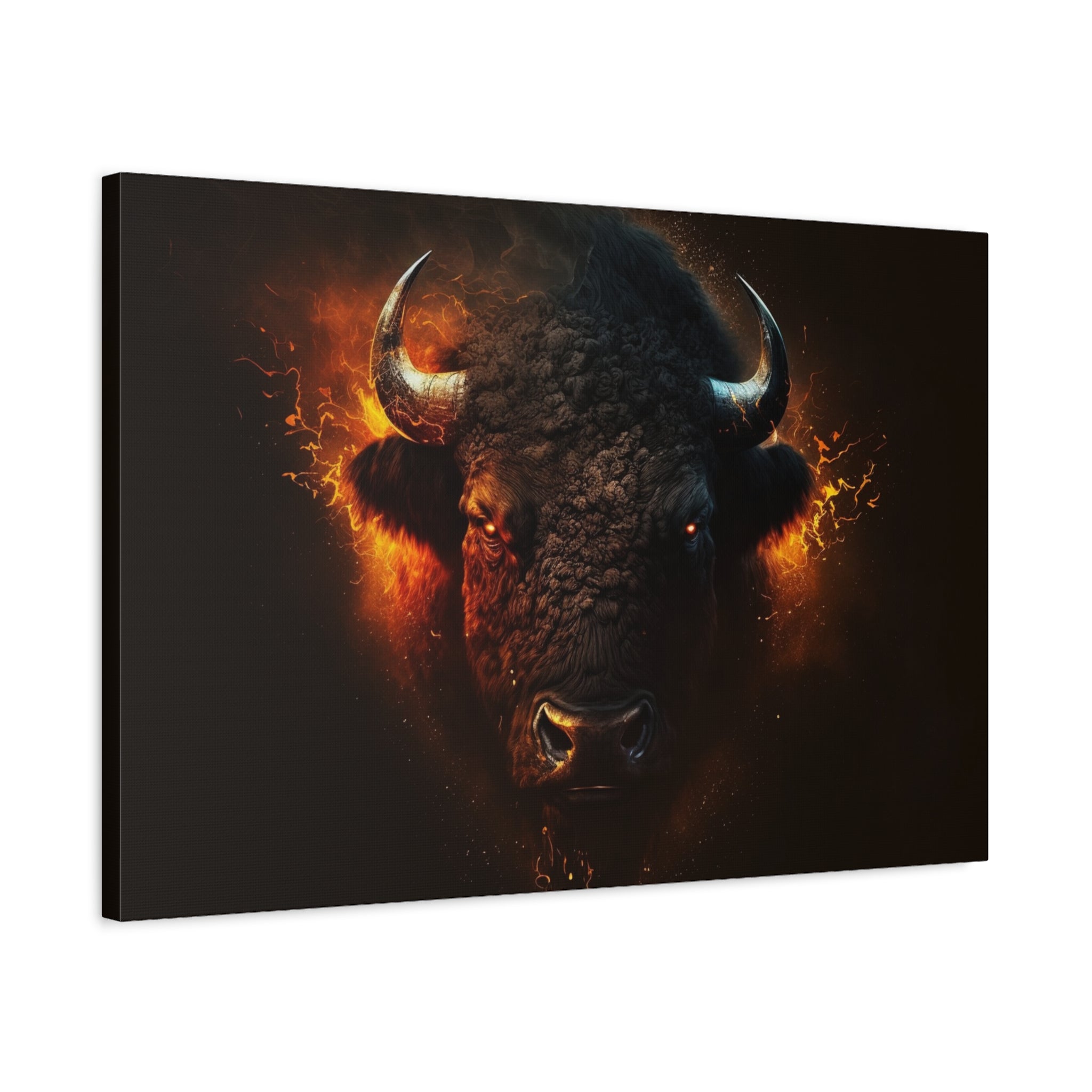 canvas-print-bison-art-wall-decor-buffalo-gift-wildlife-home-decoration-western-bison-painting-nature-lover-gift-farm-house-w