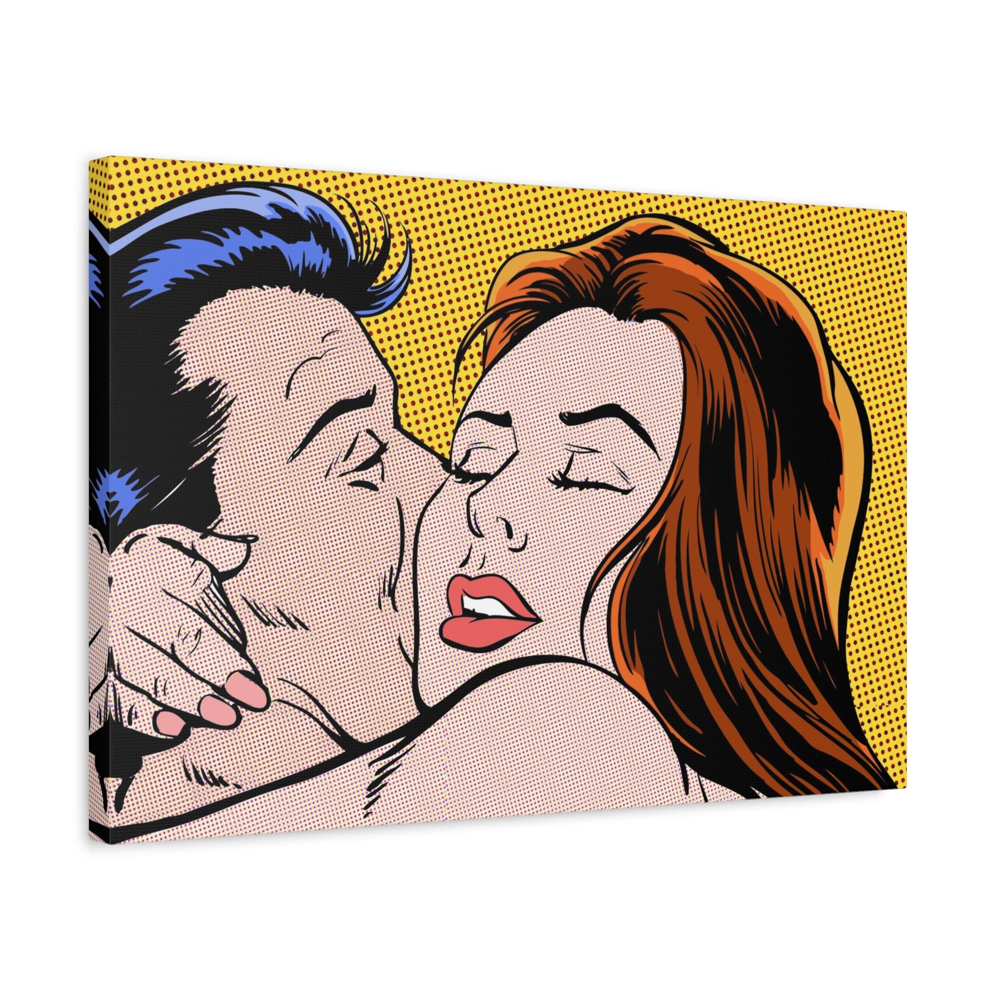 pop-art-canvas-print-retro-wall-art-stretched-matte-canvas-kiss-love-home-decor-wall-decor-poster-decorative-art-gift