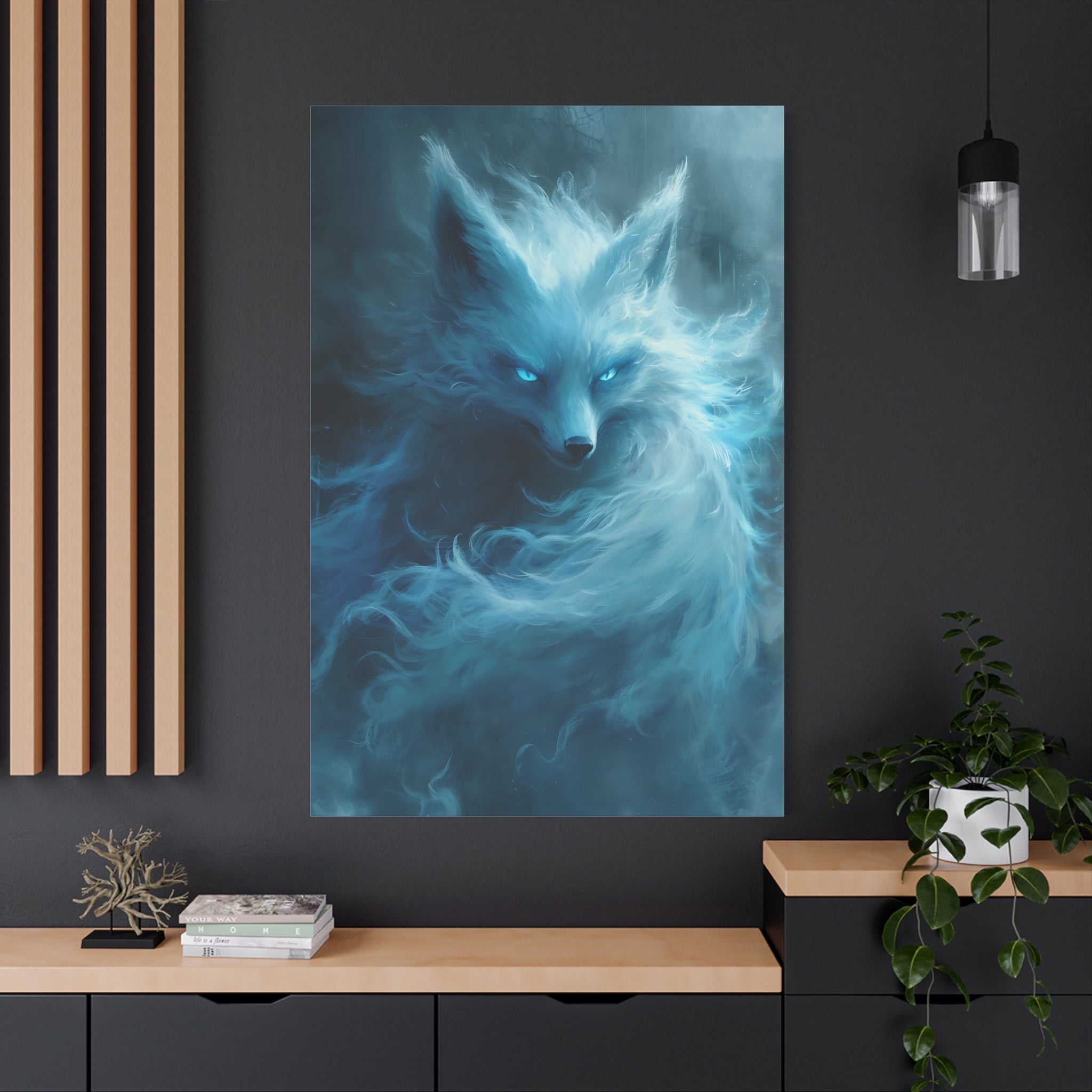canvas-wall-art-white-snow-fox-fantasy-decor-wildlife-wall-art-home-decor-animal-lover-gift-nature-print-canvas-print-gift