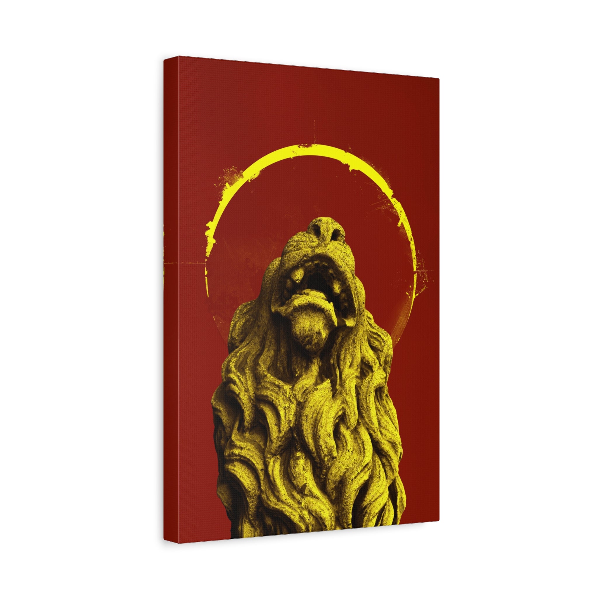 canvas-print-golden-lion-art-red-sun-aesthetic-minimalist-wall-decor-home-art-animal-artwork-boho-decor-modern-art-print