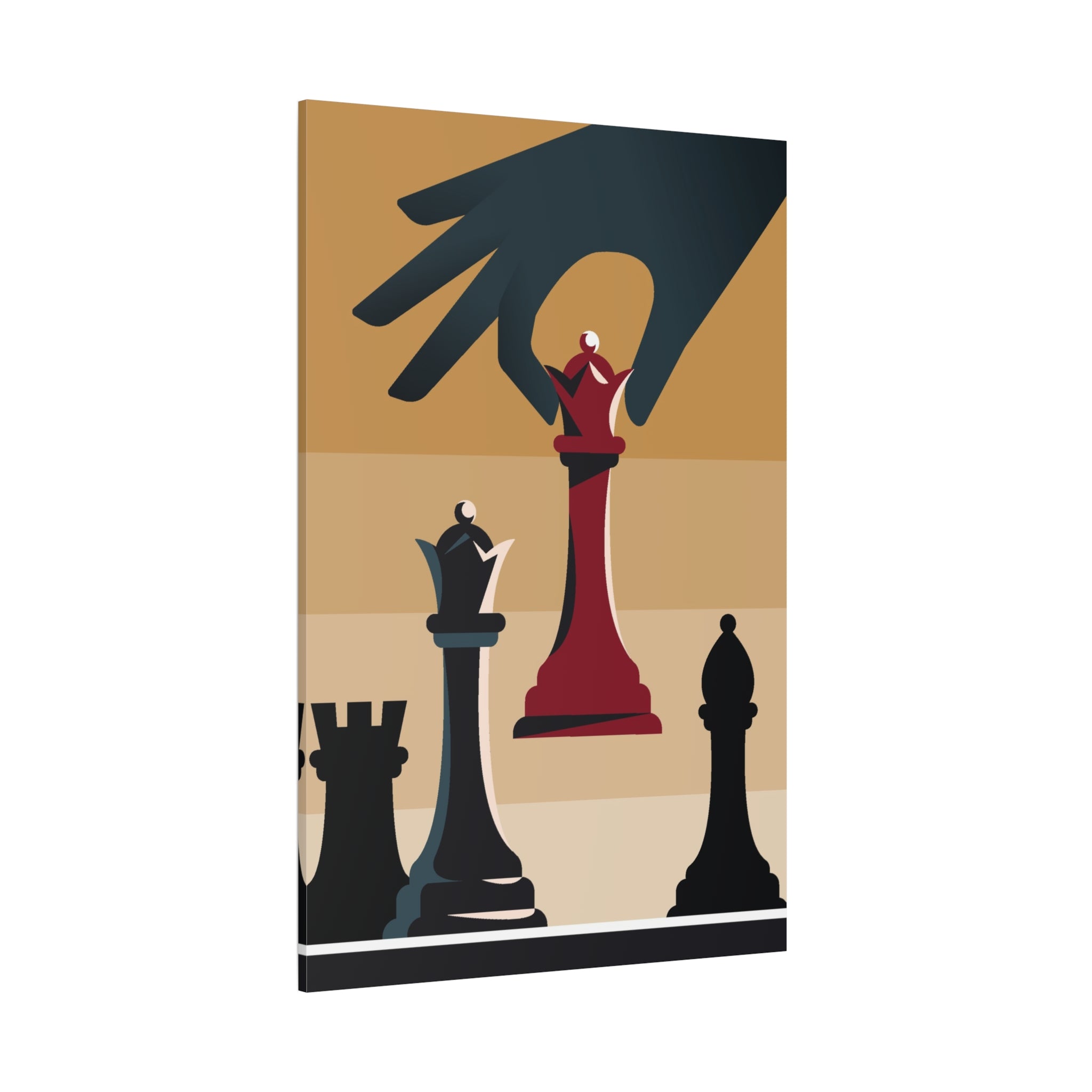 chess-queen-matte-canvas-print-home-decor-for-chess-lovers-stretched-wall-art-chess-player-gift-game-room-decoration-chess-ar