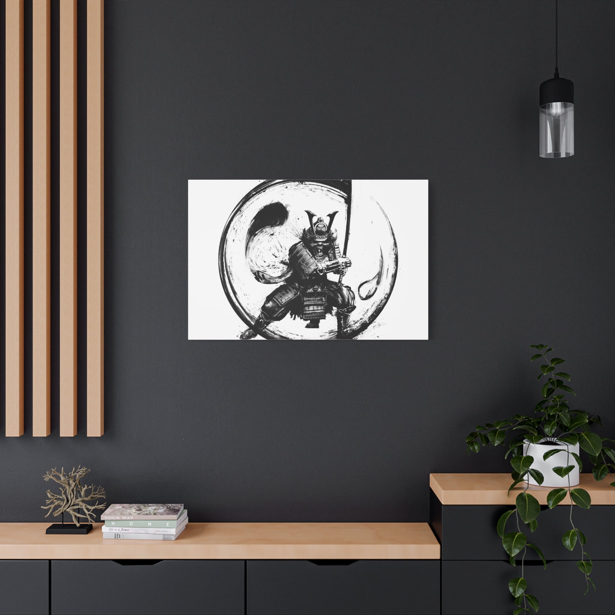 canvas-wall-art-japanese-samurai-ying-yang-katana-oni-mask-black-and-white-home-decor-zen-wall-hanging-asian-art-samurai-swor