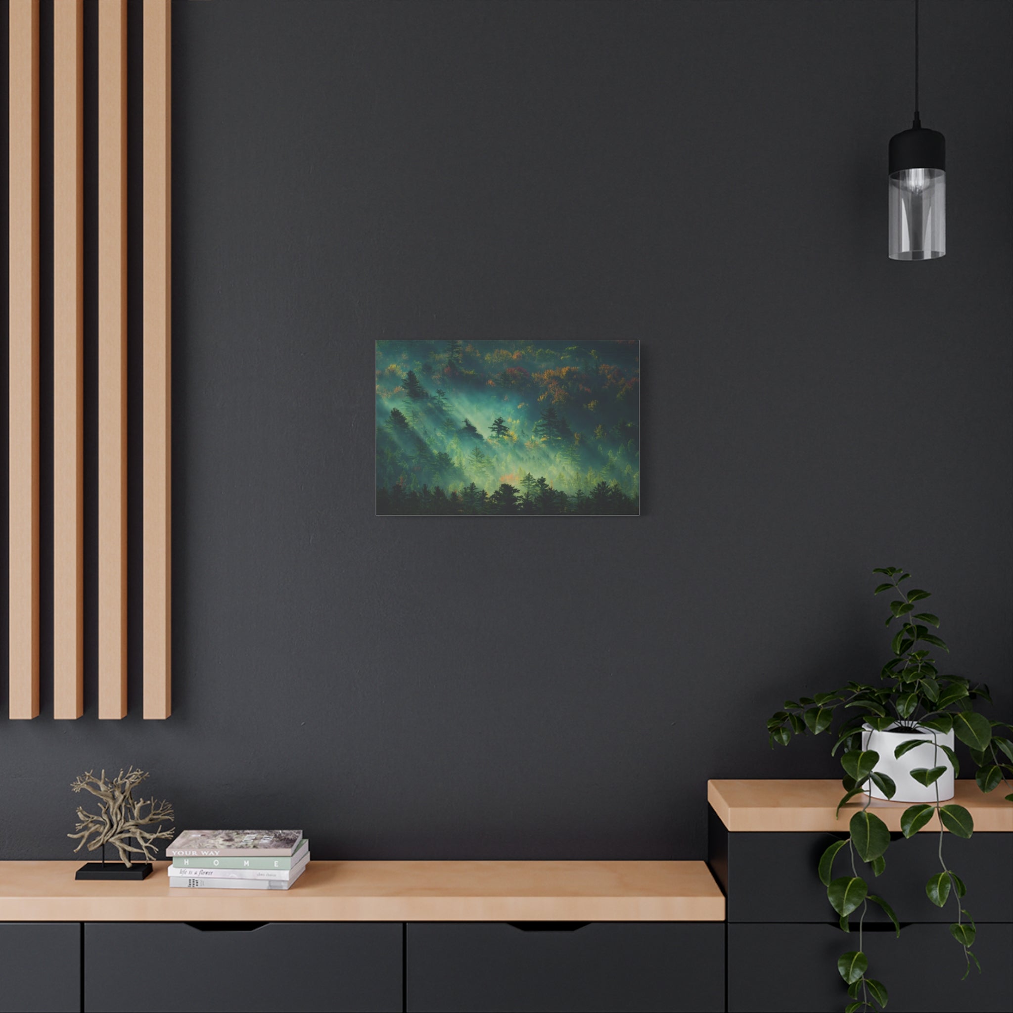 canvas-print-foggy-forest-nature-mist-wall-art-matte-stretched-canvas-landscape-scenery-woods-decor-nature-lover-gift-rustic-