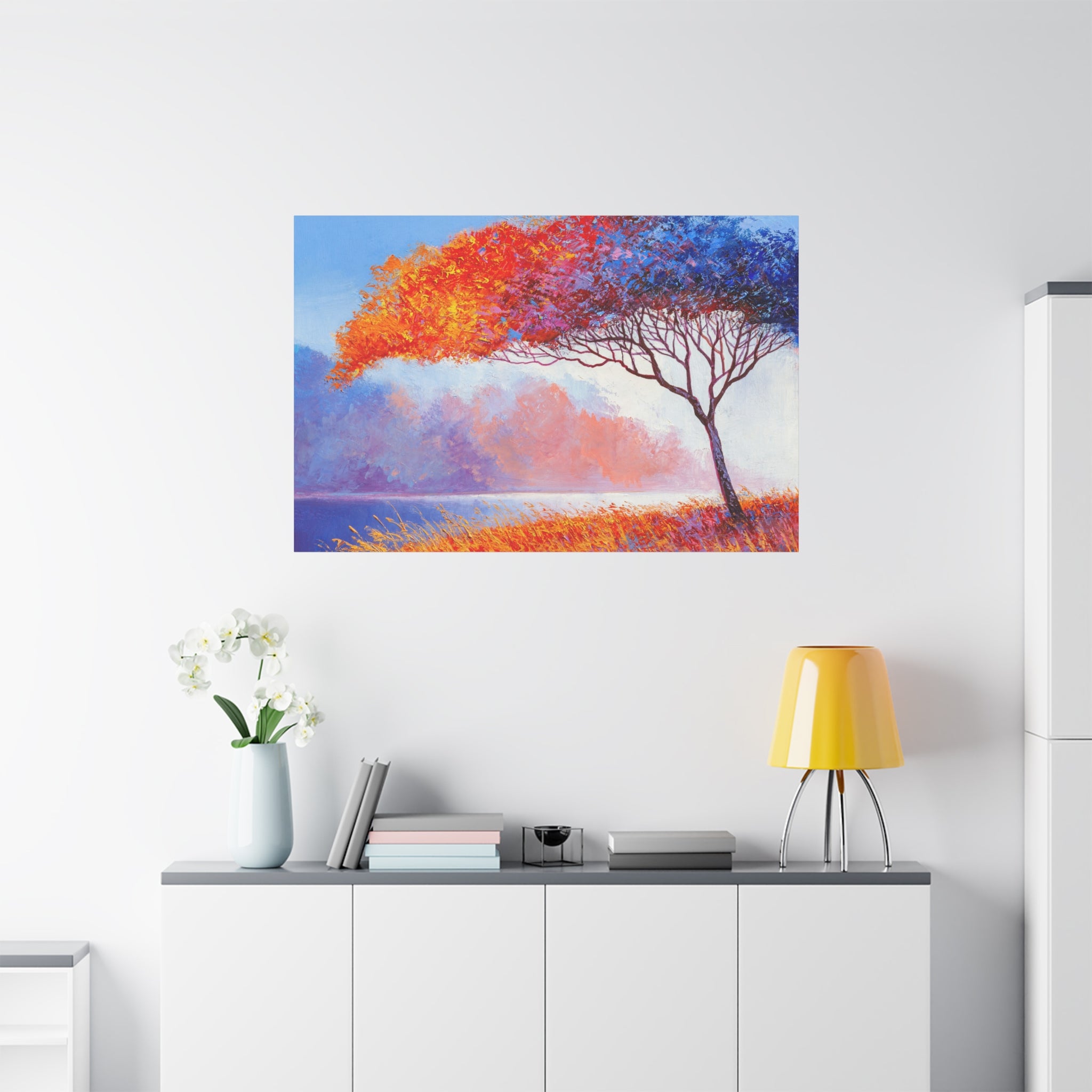 canvas-wall-art-fall-floral-brush-effect-tree-print-stretched-matte-canvas-home-decor-autumn-decor-gift-for-nature-lovers