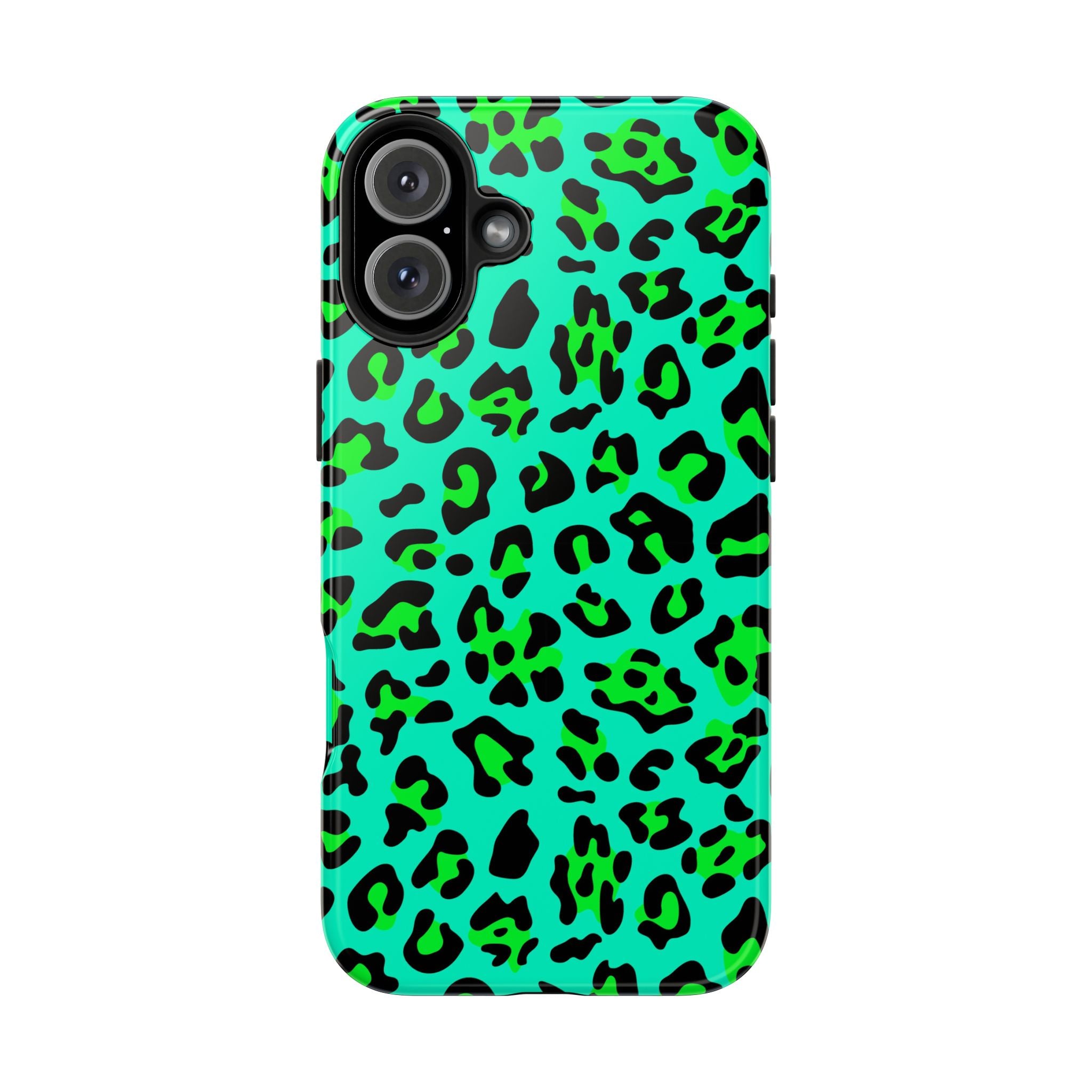 neon-green-teal-leopard-iphone-tough-case-stylish-phone-cover-protective-cellphone-case-trendy-smartphone-accessory-gift-for-