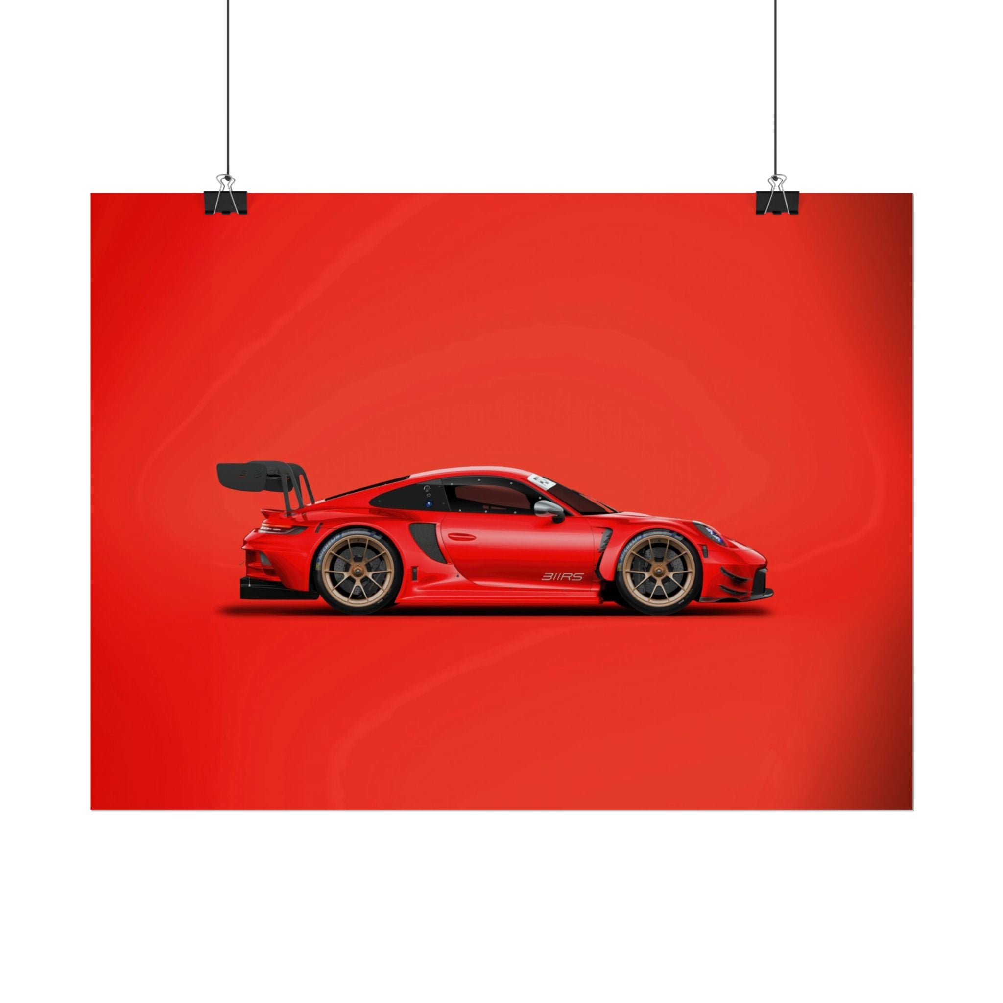 poster-print-wall-art-porsche-911-red-gt3r-red-supercar-poster-porsche-decor-rolled-poster-wall-art-hypercars-wall-decor