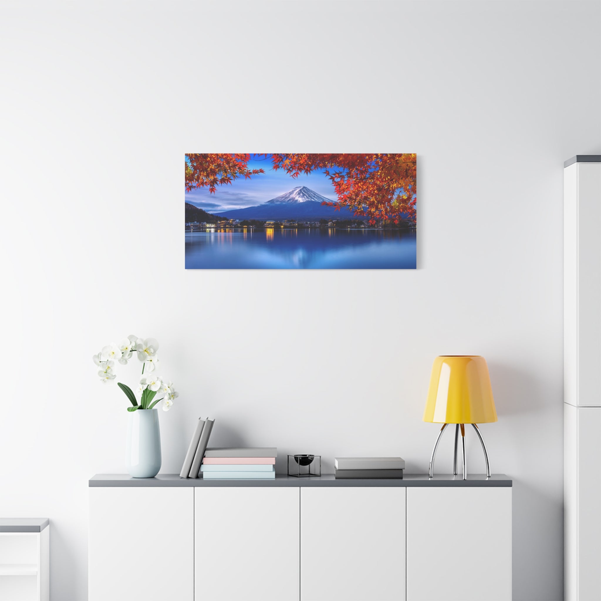 mount-fuji-canvas-wall-art-japan-nature-park-autumn-lake-print-matte-stretched-canvas-home-decor-gift-room-decor-japanese