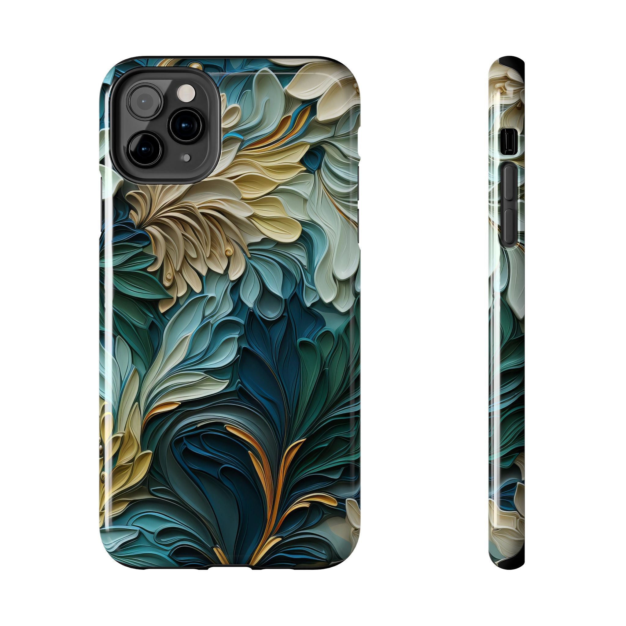 textured-art-nouveau-floral-tough-phone-case-cottagecore-iphone-case-unique-floral-phone-cover-vintage-style-iphone-case-prot