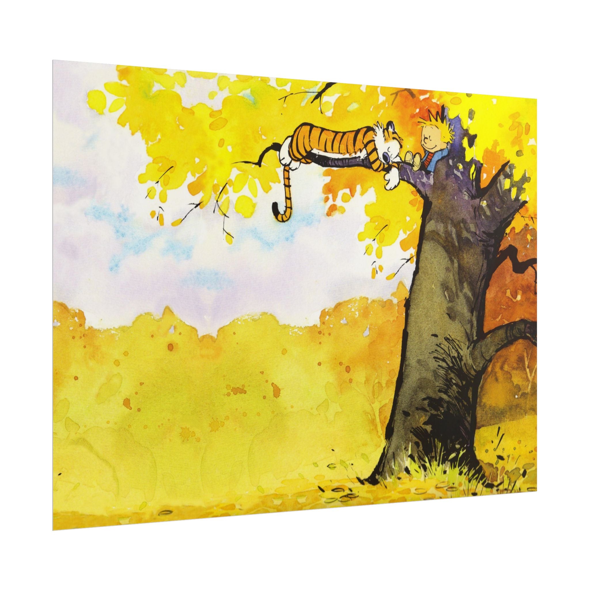 Calvin and Hobbes Poster Wall Art - Cartoon Wall Decor - Unique Birthday Gift for Fans - Timeless Comic Book Art
