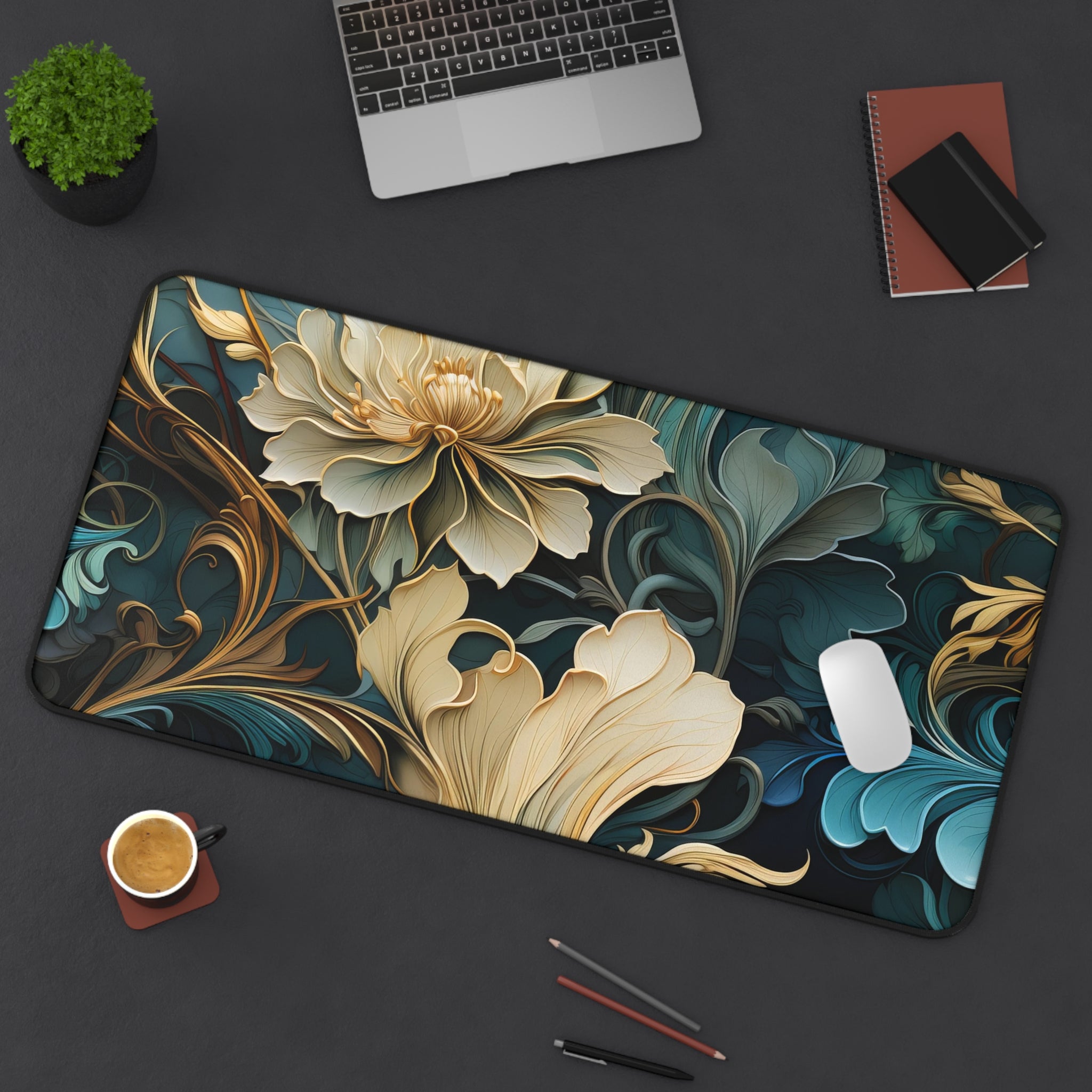 textured-art-nouveau-yellow-blue-floral-desk-pad-large-mouse-pad-for-computer-elegant-vintage-workspace-decor-non-slip