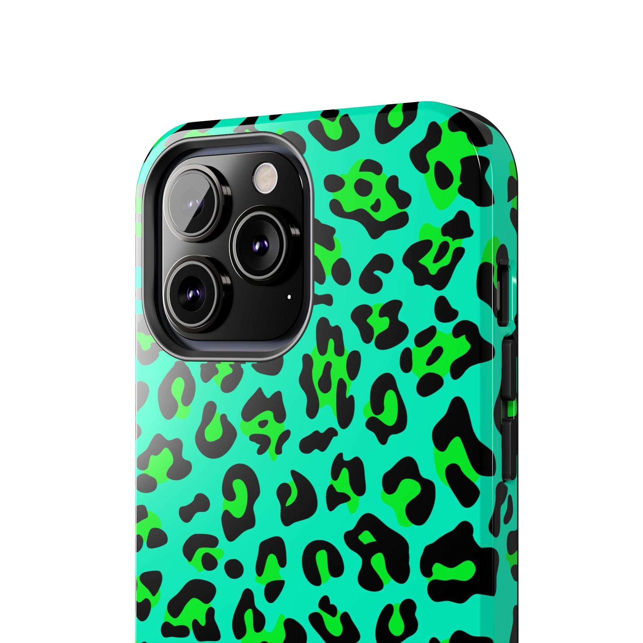 neon-green-teal-leopard-iphone-tough-case-stylish-phone-cover-protective-cellphone-case-trendy-smartphone-accessory-gift-for-