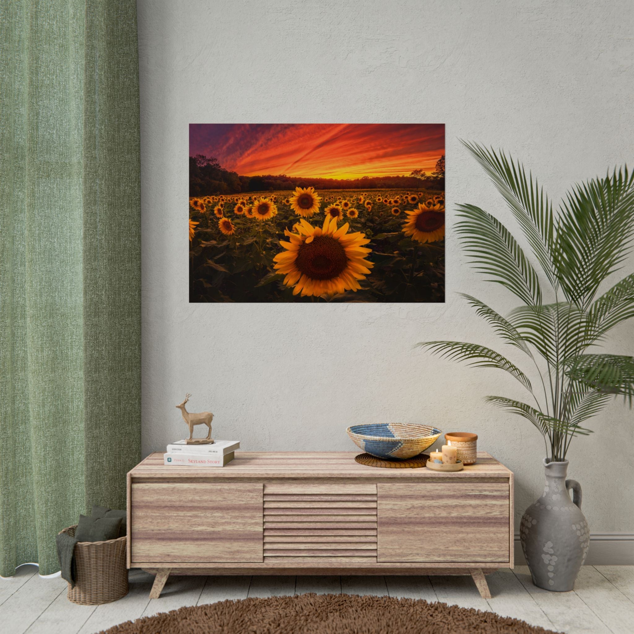 sun-flower-poster-print-sunset-wall-art-decor-home-decor-nature-art-floral-print-gift-for-nature-lovers-farmhouse-wall-decor