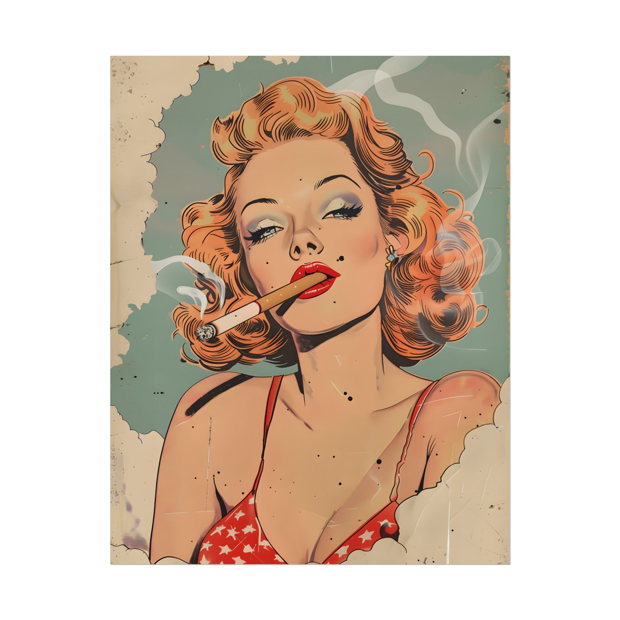 vintage-pin-up-girl-poster-print-girl-smoking-cigarette-wall-art-retro-pinup-poster-pin-up-illustration-home-decor-wall-hangi