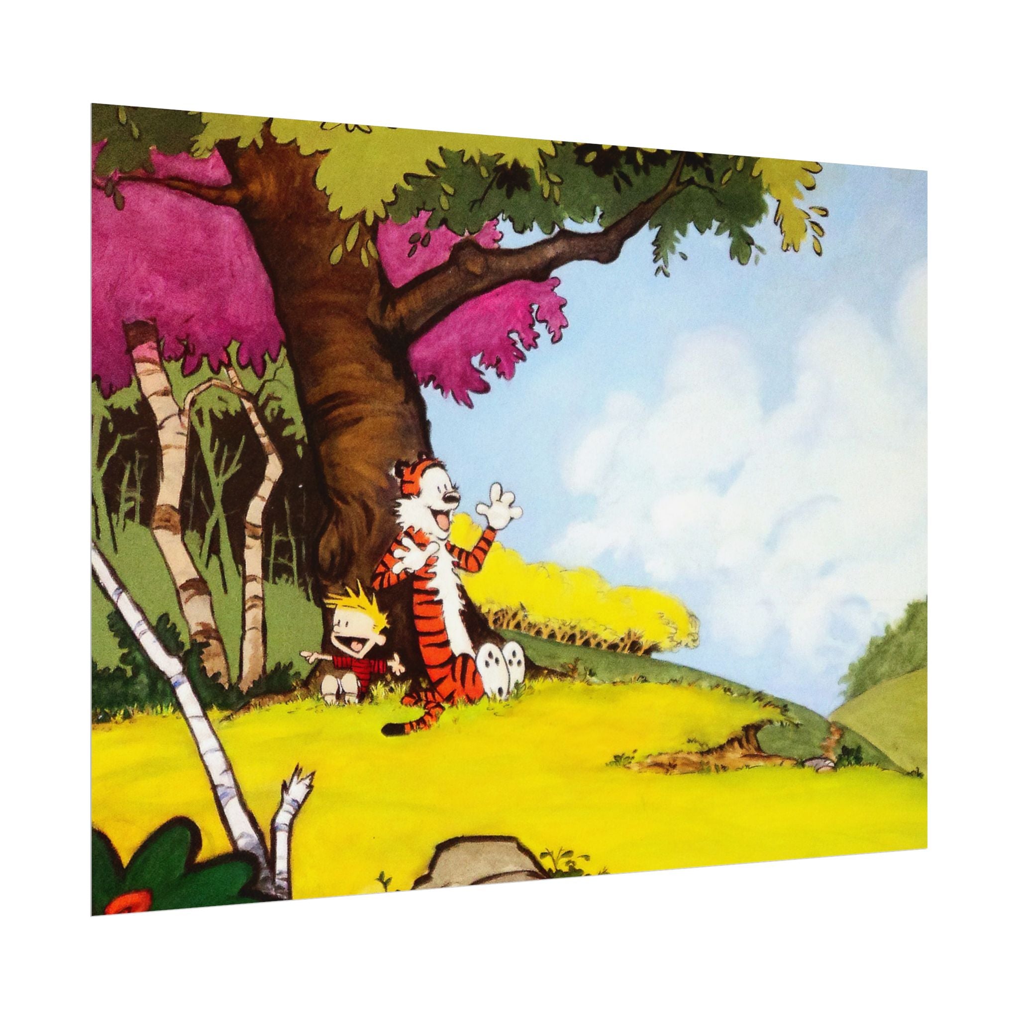Calvin and Hobbes Poster Wall Art - Nostalgic Cartoon Wall Decor - Unique Birthday Gift for Fans - Timeless Comic Book Design